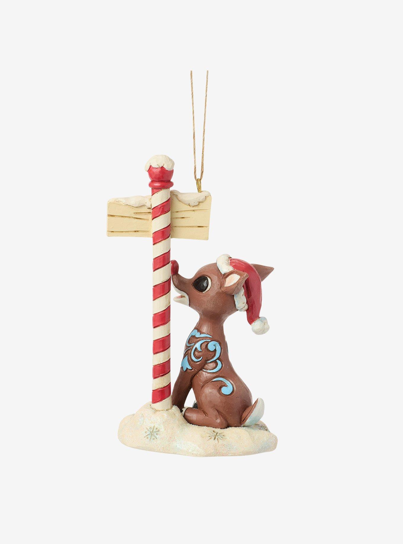 Jim Shore Rudolph By North Pole Hanging Ornament, , hi-res