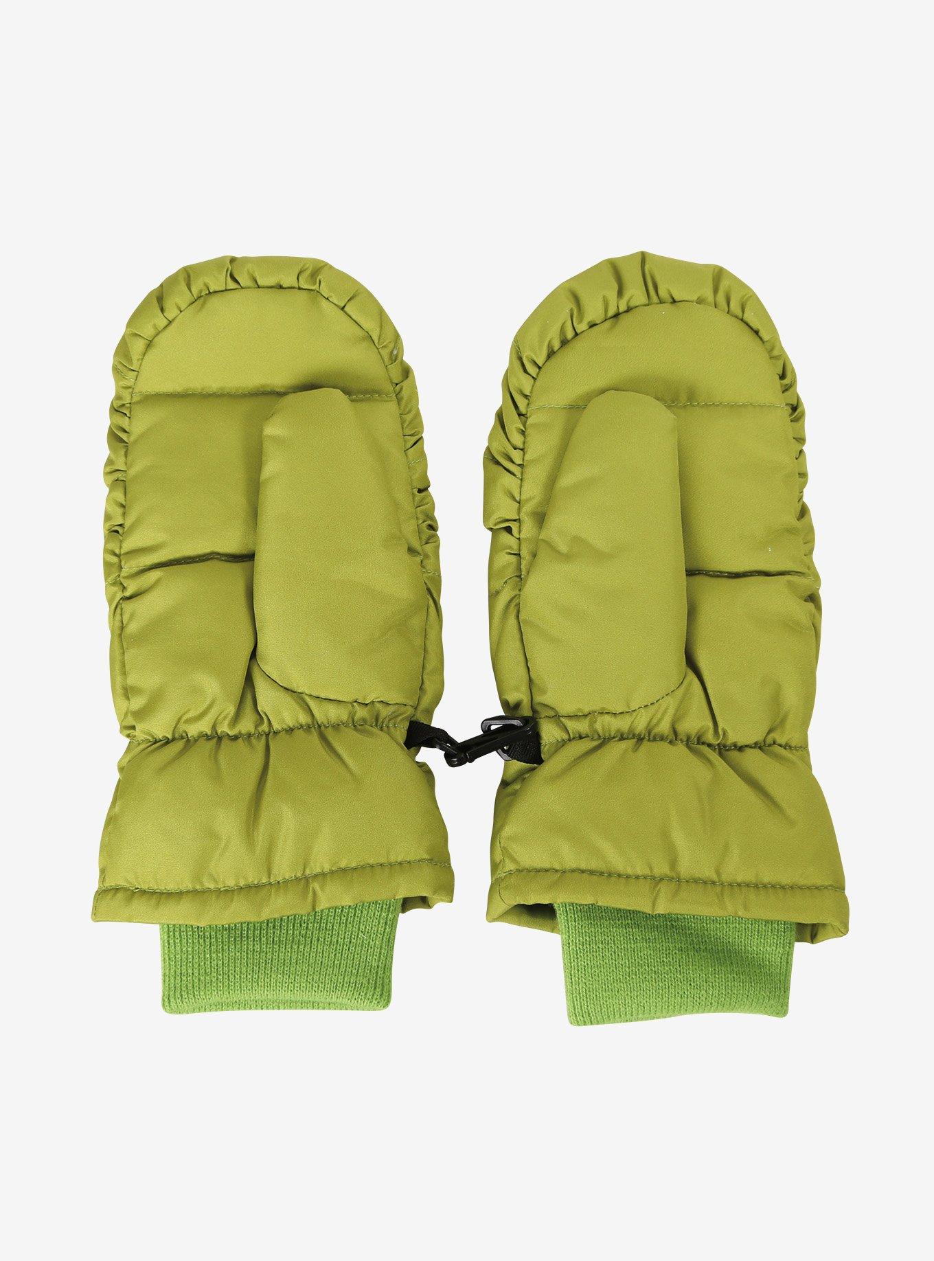 Snowthrow Grinch Packable Puffer Mittens, , hi-res
