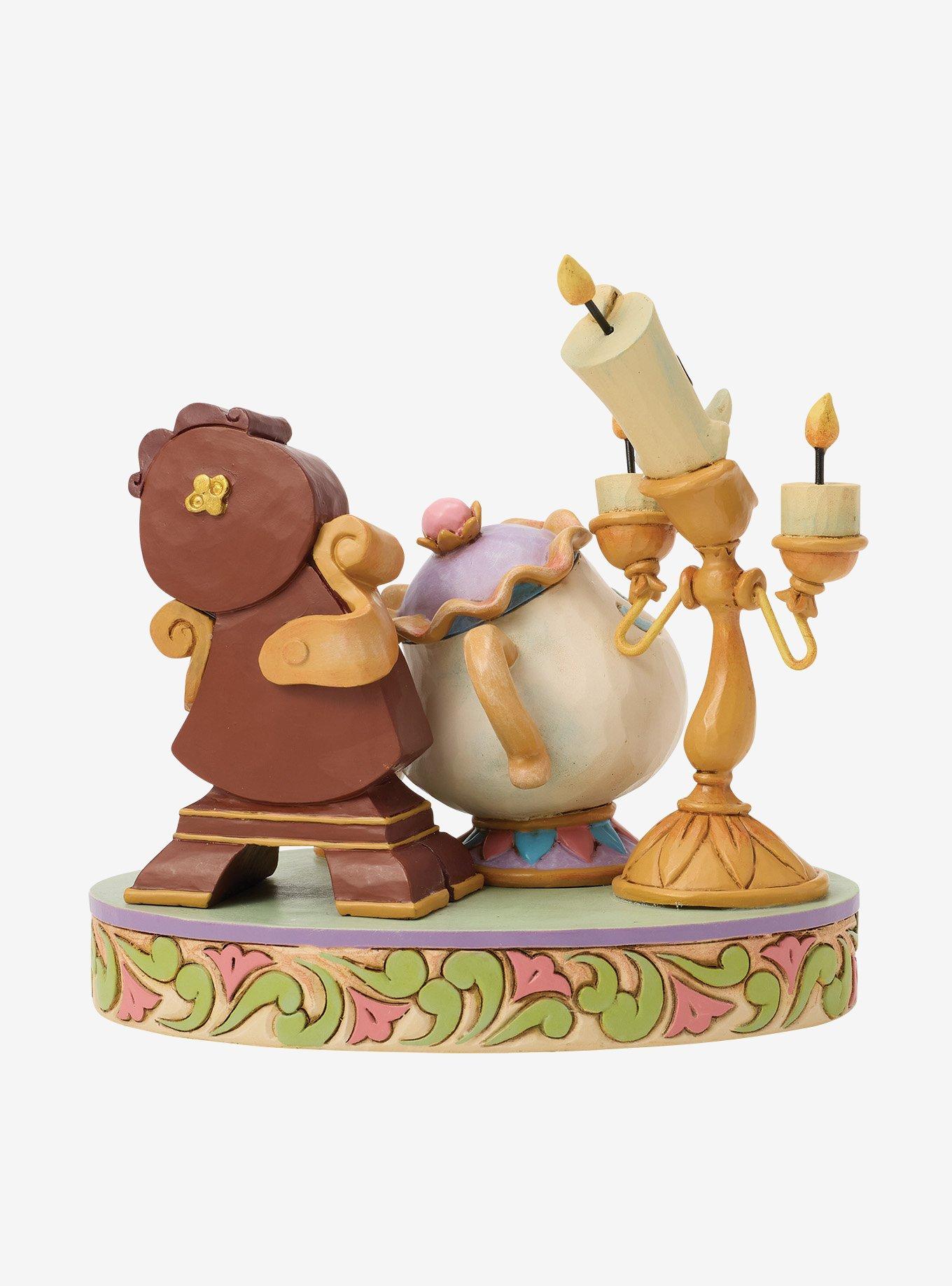 Jim Shore Disney Lumiere Mrs Potts Cogsworth Figurine, , hi-res