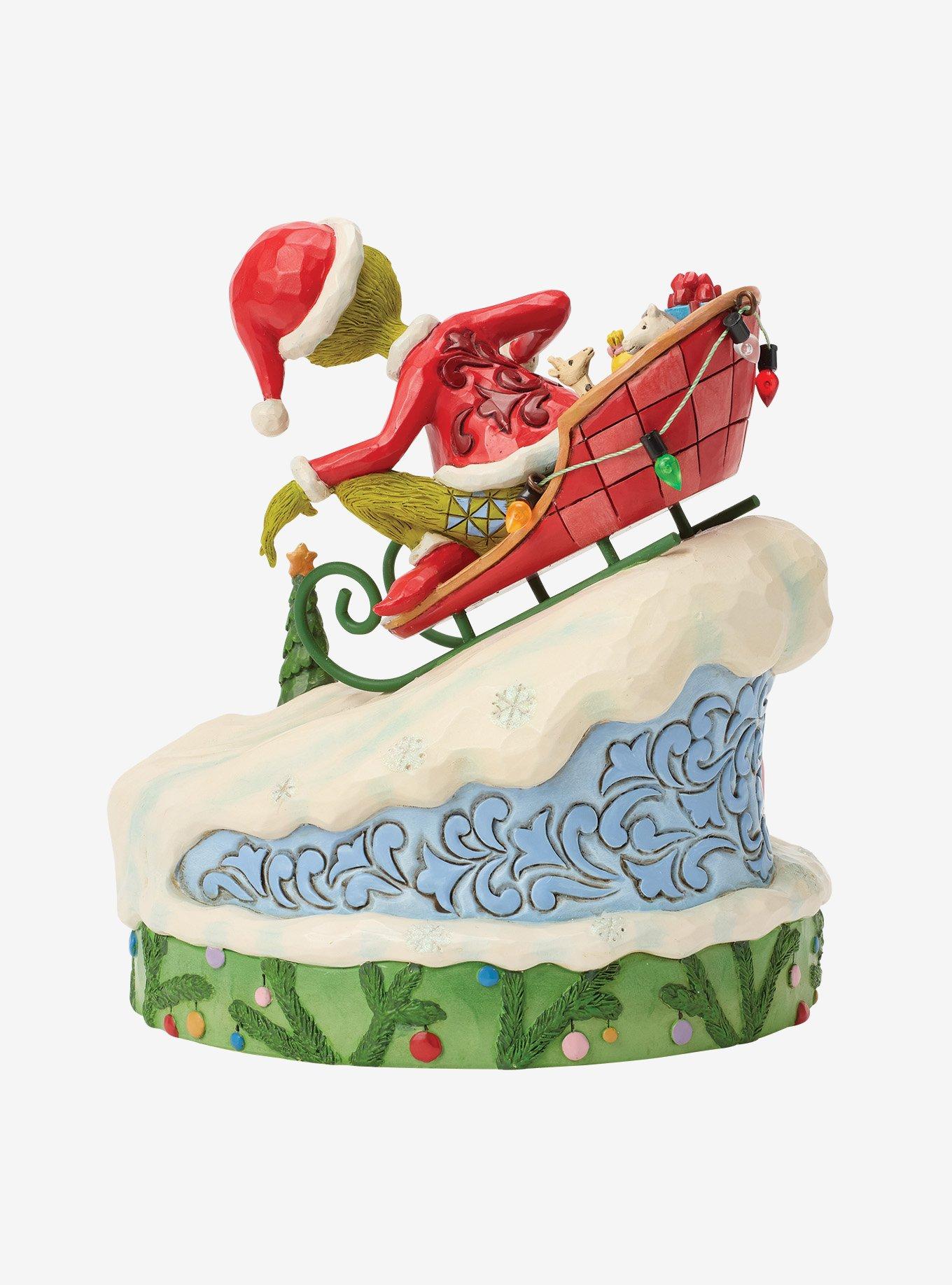 Jim Shore Large Grinch On Sled Figurine, , alternate - view 2