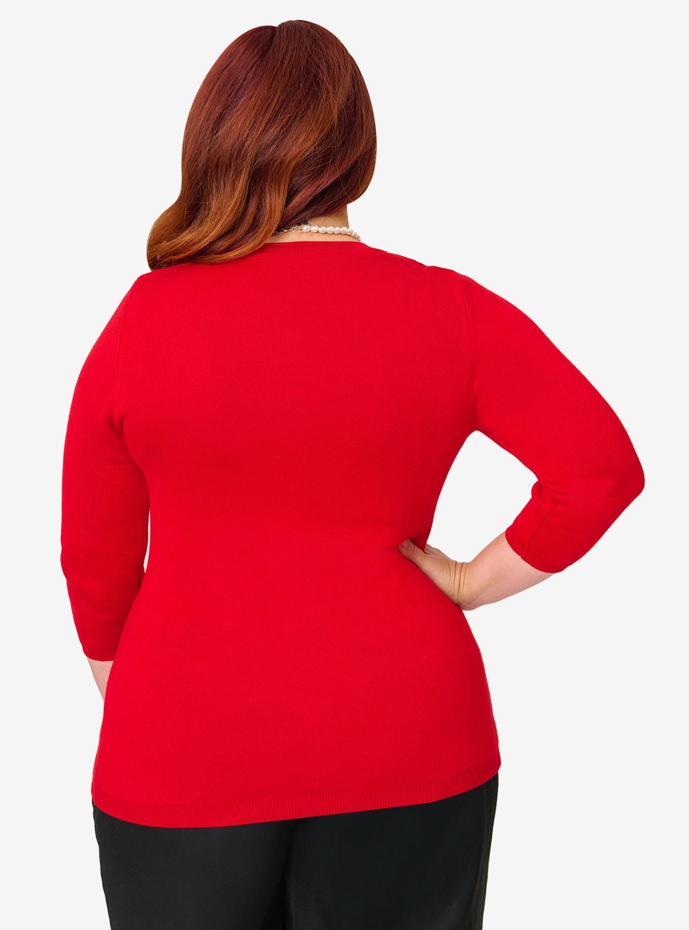 Disney Dumbo Collection by Unique Vintage Plus Size Red Circus Cardigan, , hi-res