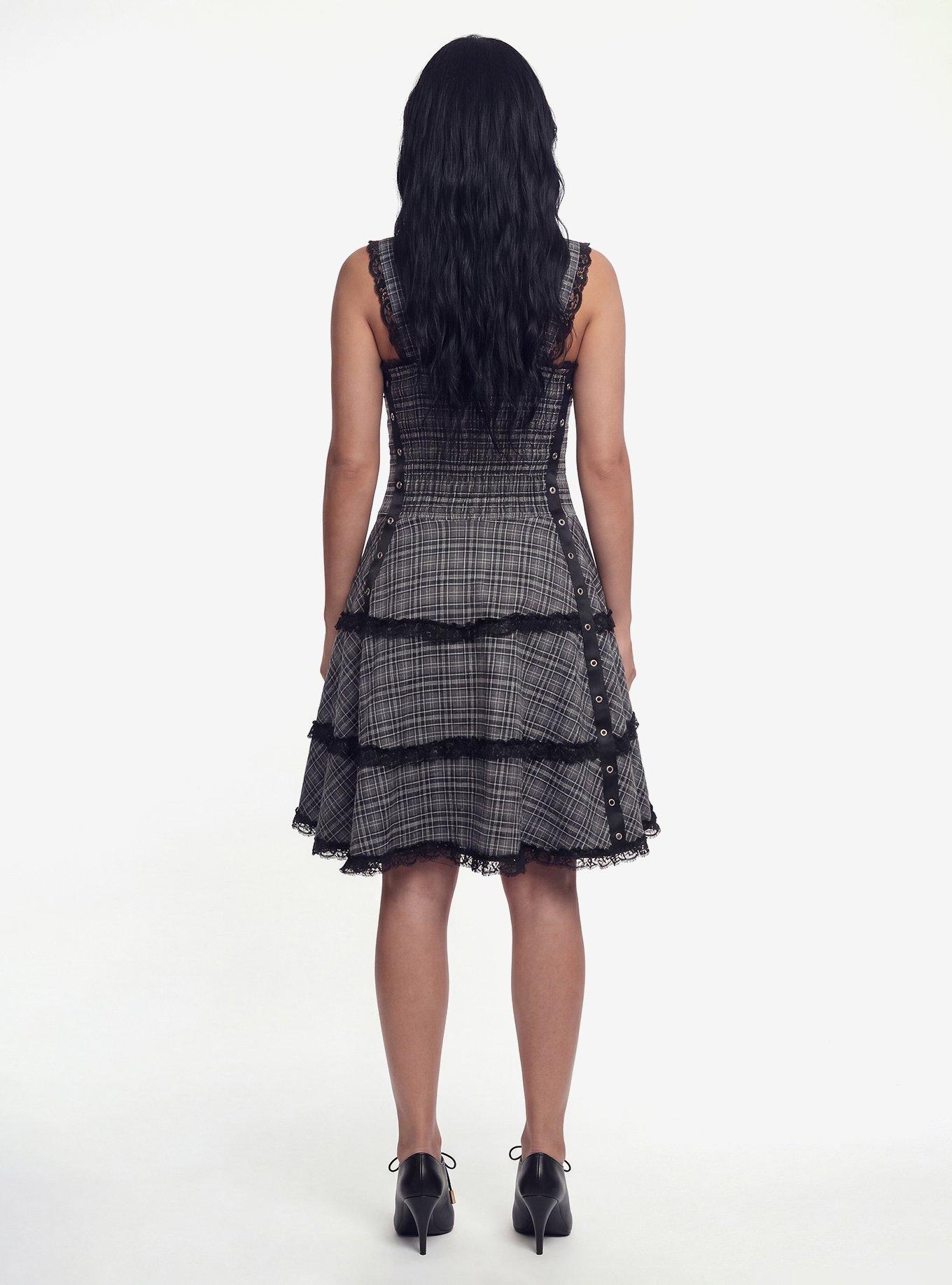 Grey Gothic Dress, GREY, alternate - view 3