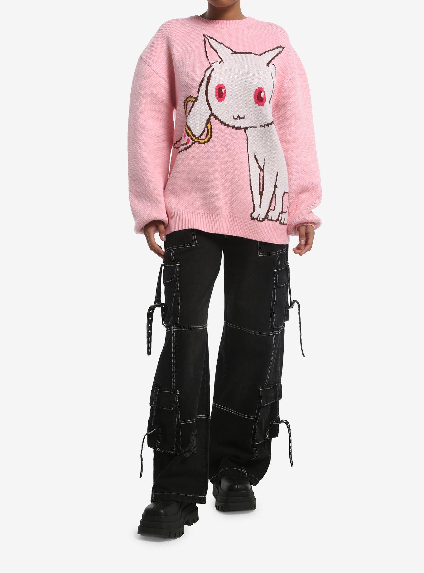 Steady Hands Puella Magi Madoka Magica Kyubey Girls Sweater, MULTI, alternate - view 3