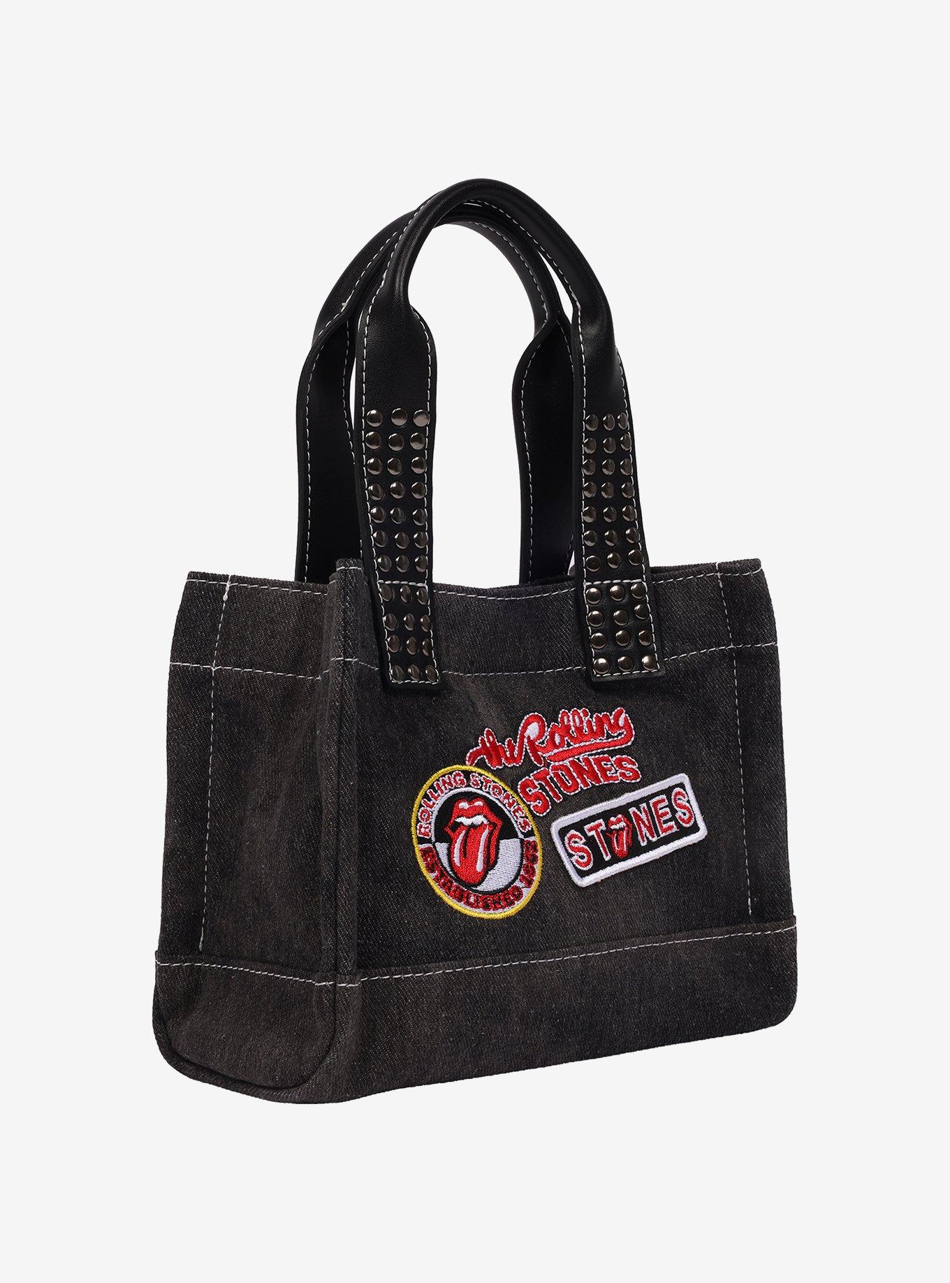 The Rolling Stones Black Denim Patch Mini Tote, , hi-res