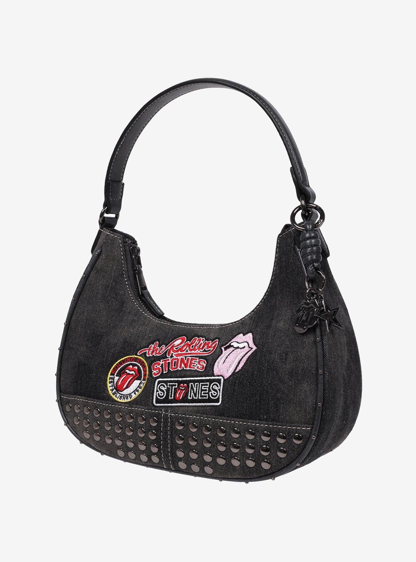 The Rolling Stones Patch Black Denim Small Hobo Bag, , alternate - view 3