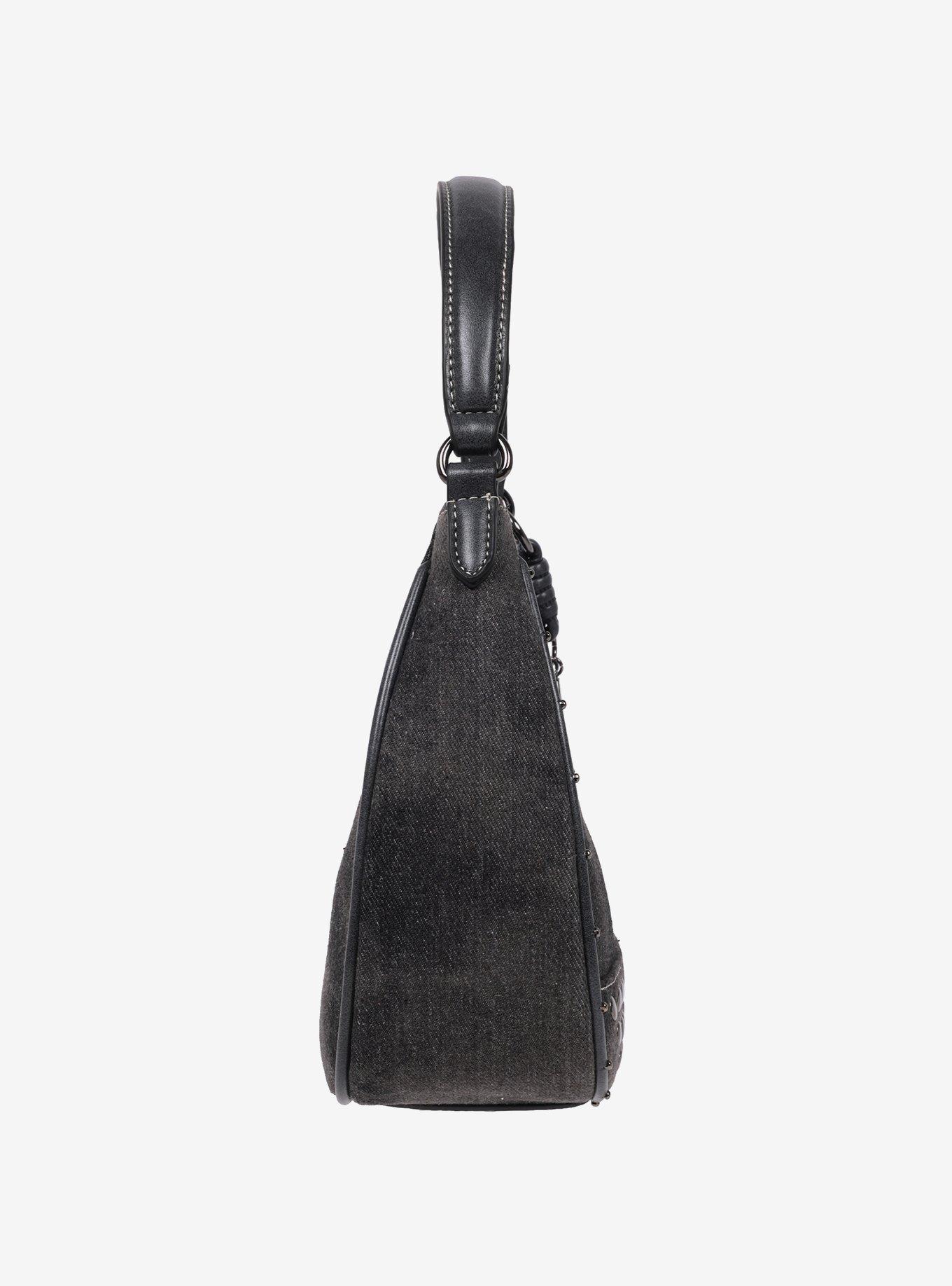The Rolling Stones Patch Black Denim Small Hobo Bag, , alternate - view 4