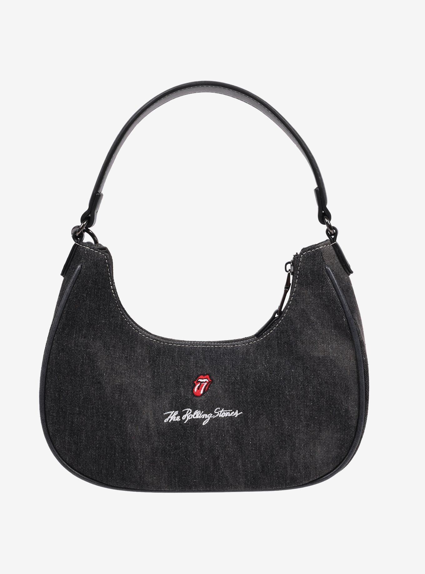 The Rolling Stones Patch Black Denim Small Hobo Bag, , alternate - view 5