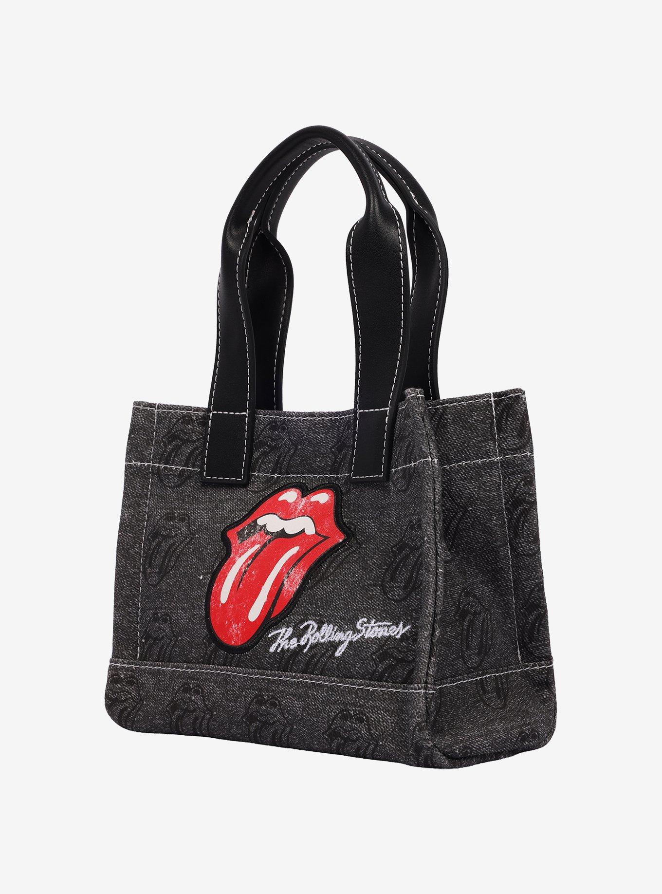 The Rolling Stones Black Denim Mini Tote Bag, , alternate - view 3