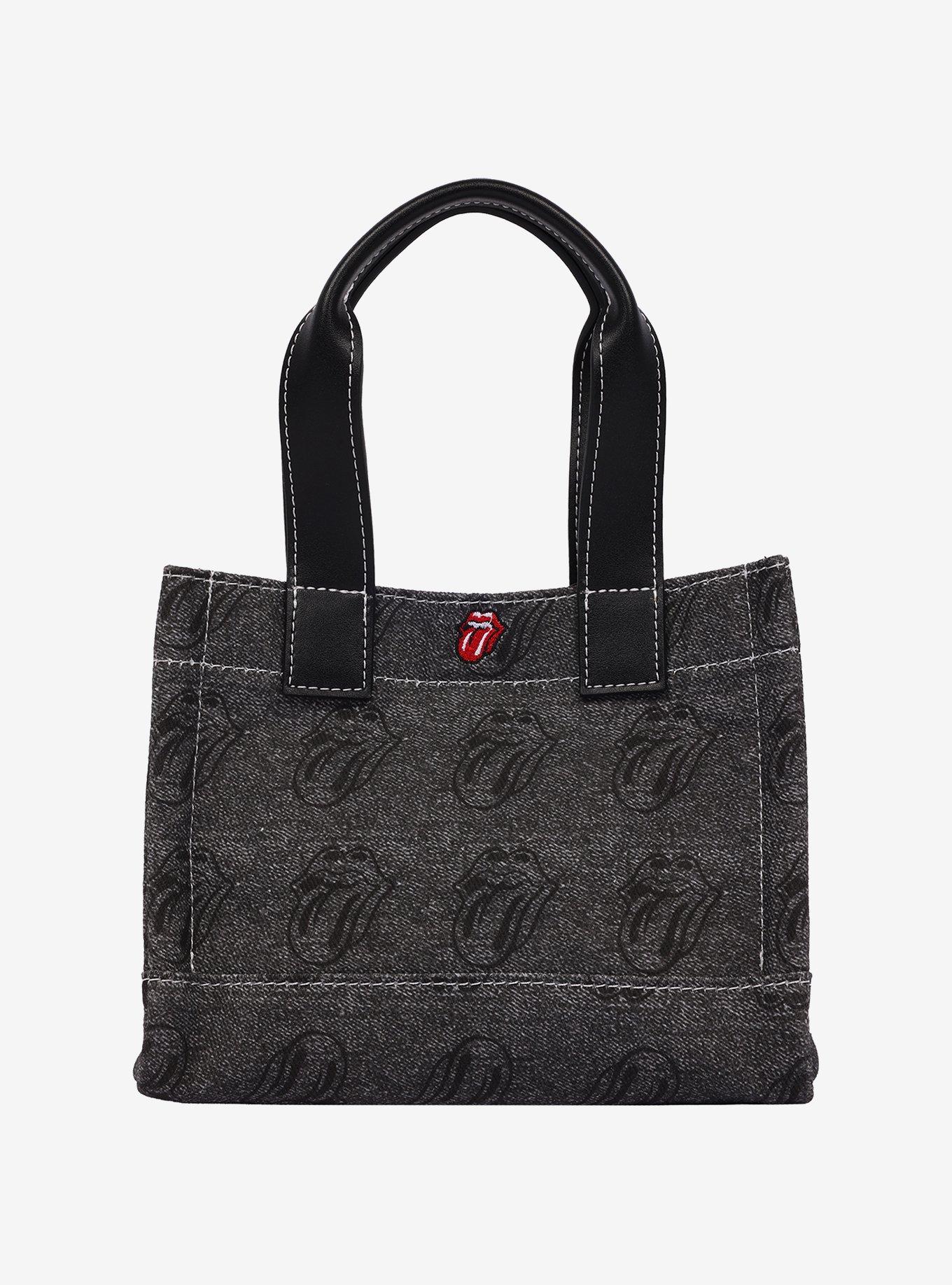 The Rolling Stones Black Denim Mini Tote Bag, , alternate - view 5