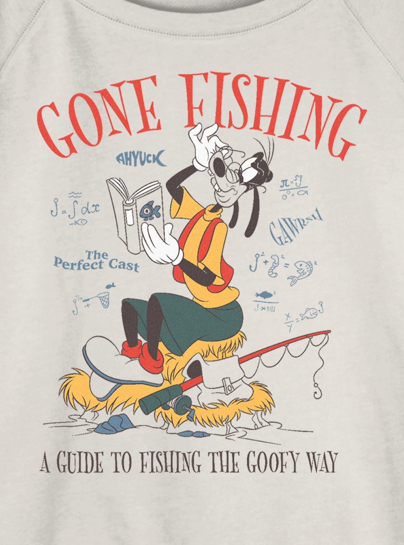 Disney Goofy Gone Fishing Girls Slouchy Sweatshirt, , hi-res