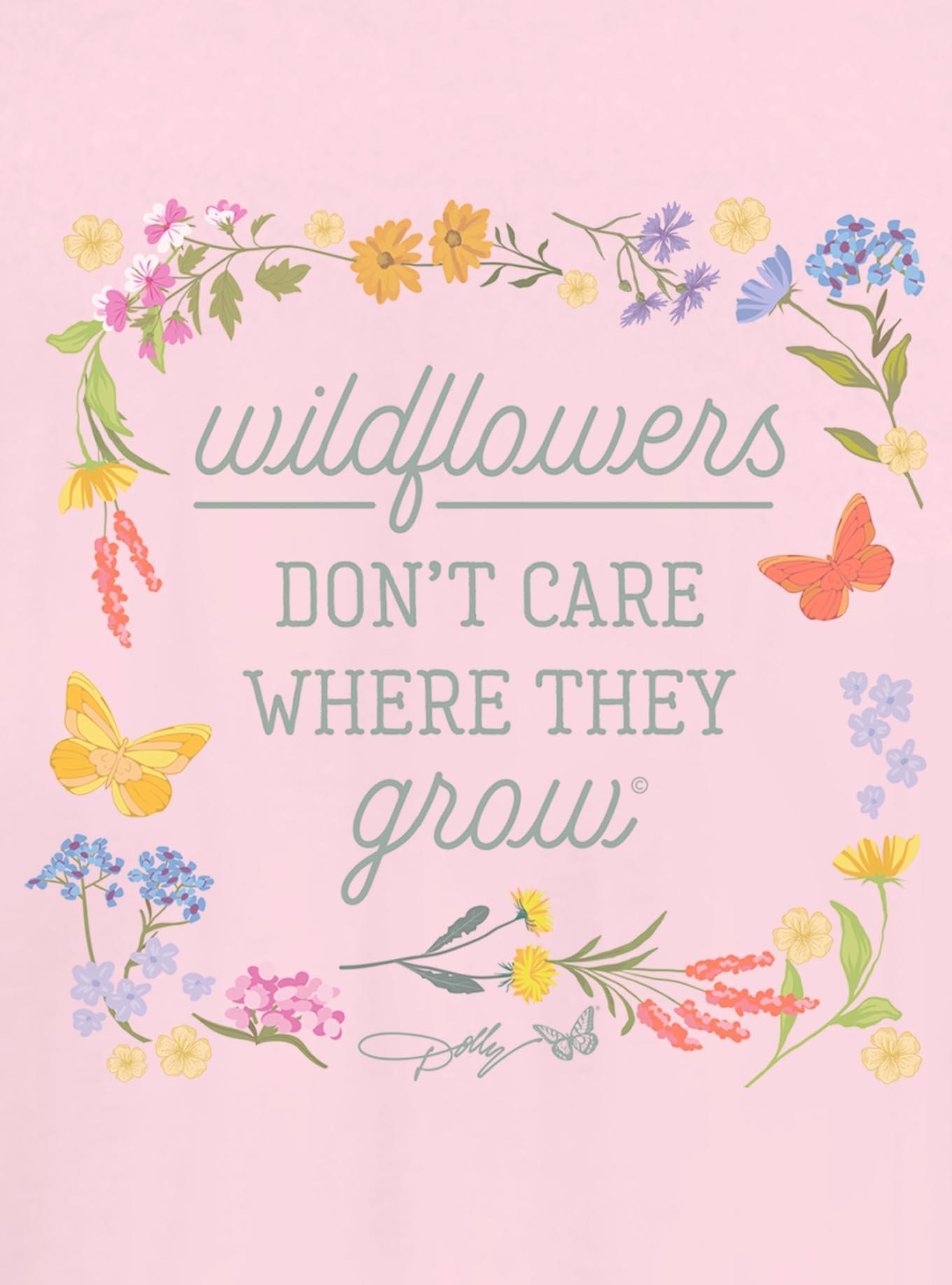 Dolly Parton Wildflowers Don't Care Girls T-Shirt, , hi-res