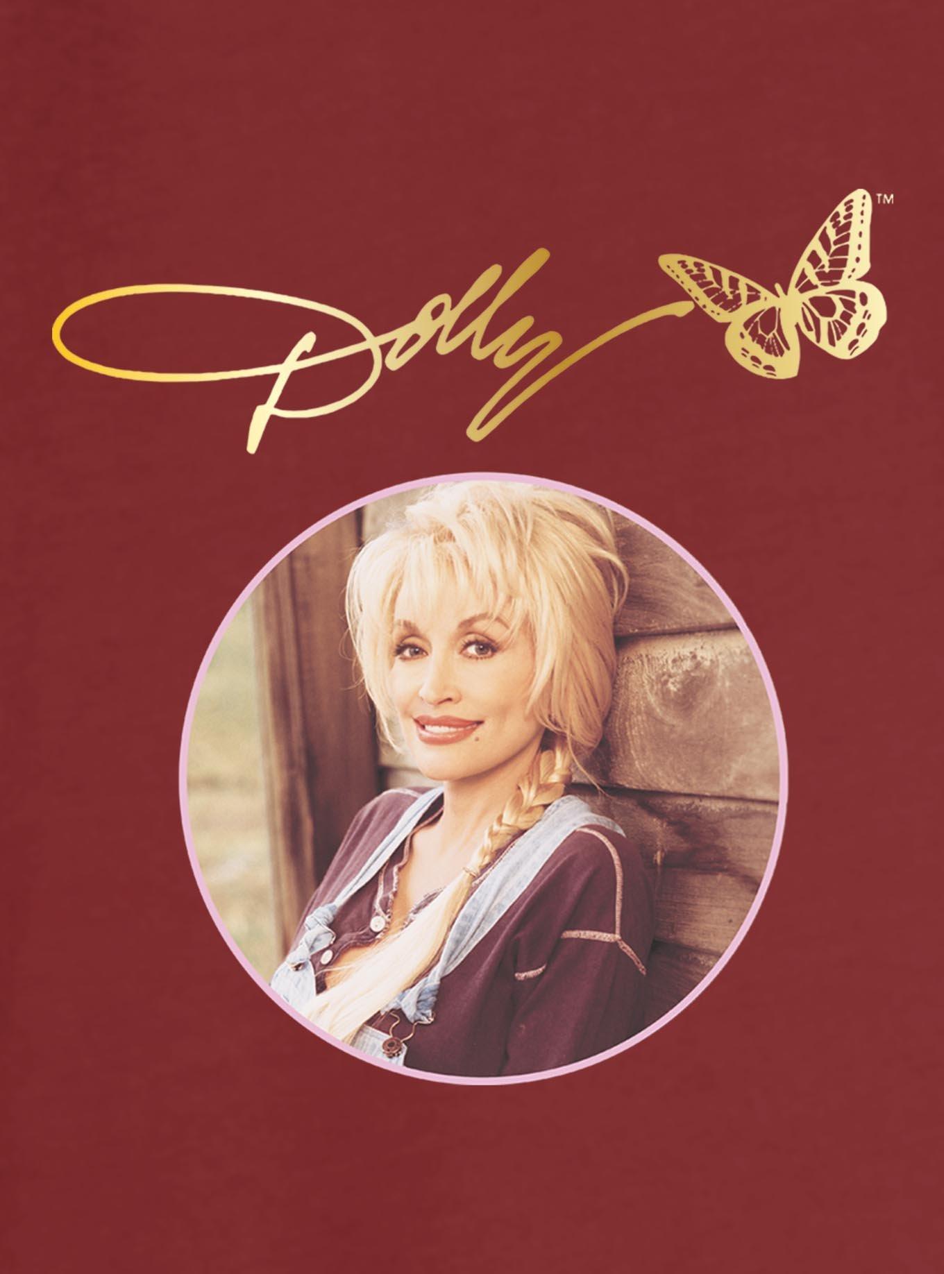 Dolly Parton Circle Signature Girls Slouchy Sweatshirt, , hi-res