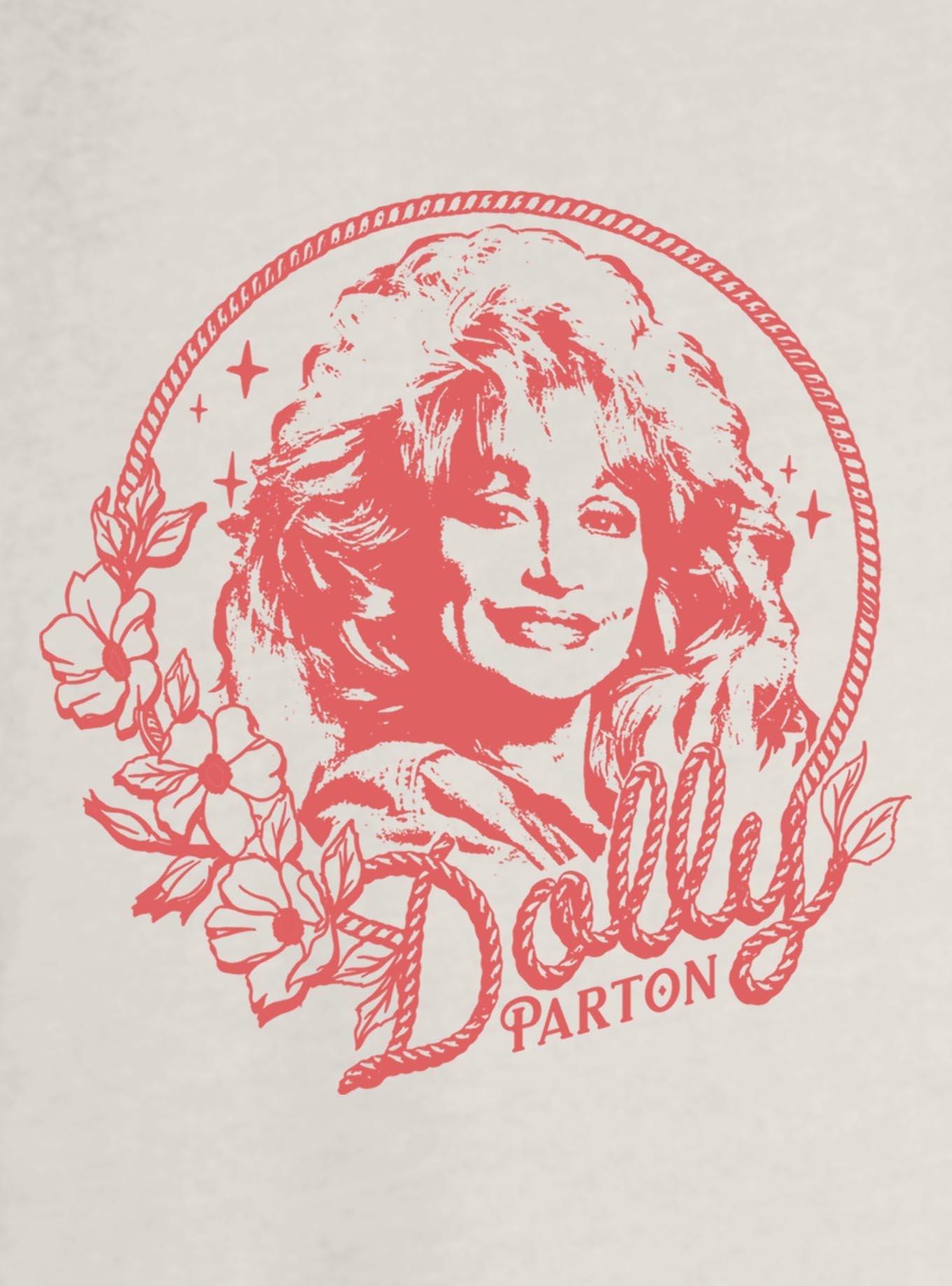 Dolly Parton Rope Circle Portrait Girls Slouchy Sweatshirt, , hi-res