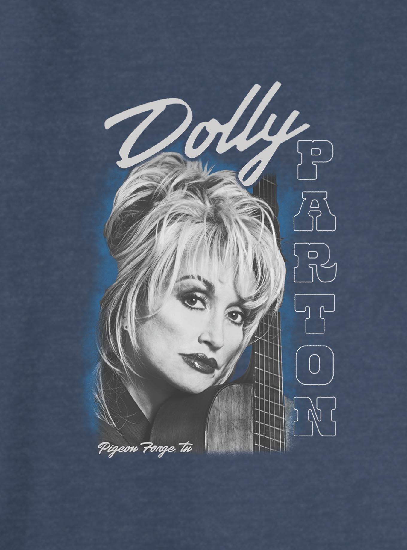 Dolly Parton Guitar Portrait Girls Slouchy Sweatshirt, , hi-res