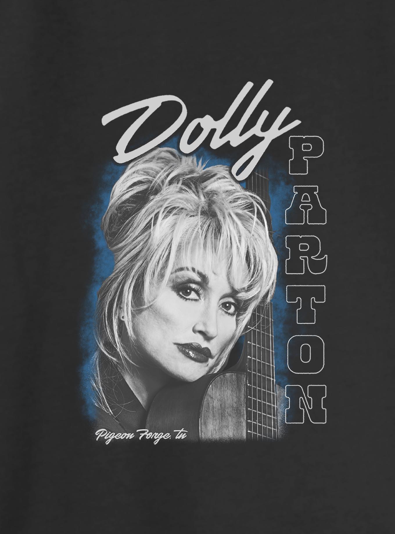 Dolly Parton Guitar Portrait Girls Slouchy Sweatshirt, , hi-res