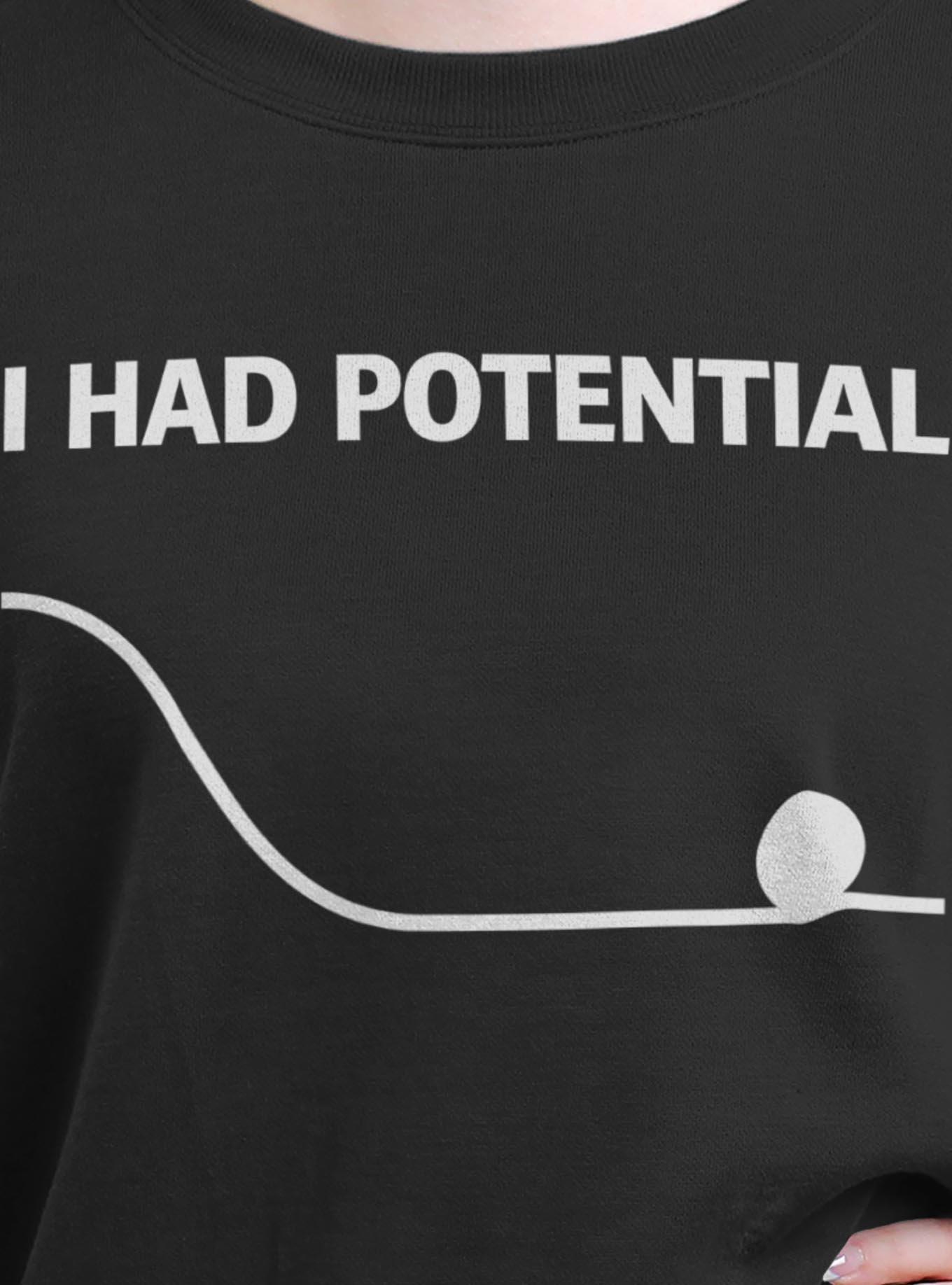 Had Potential Girls Oversized Sweatshirt, BLACK, alternate - view 2