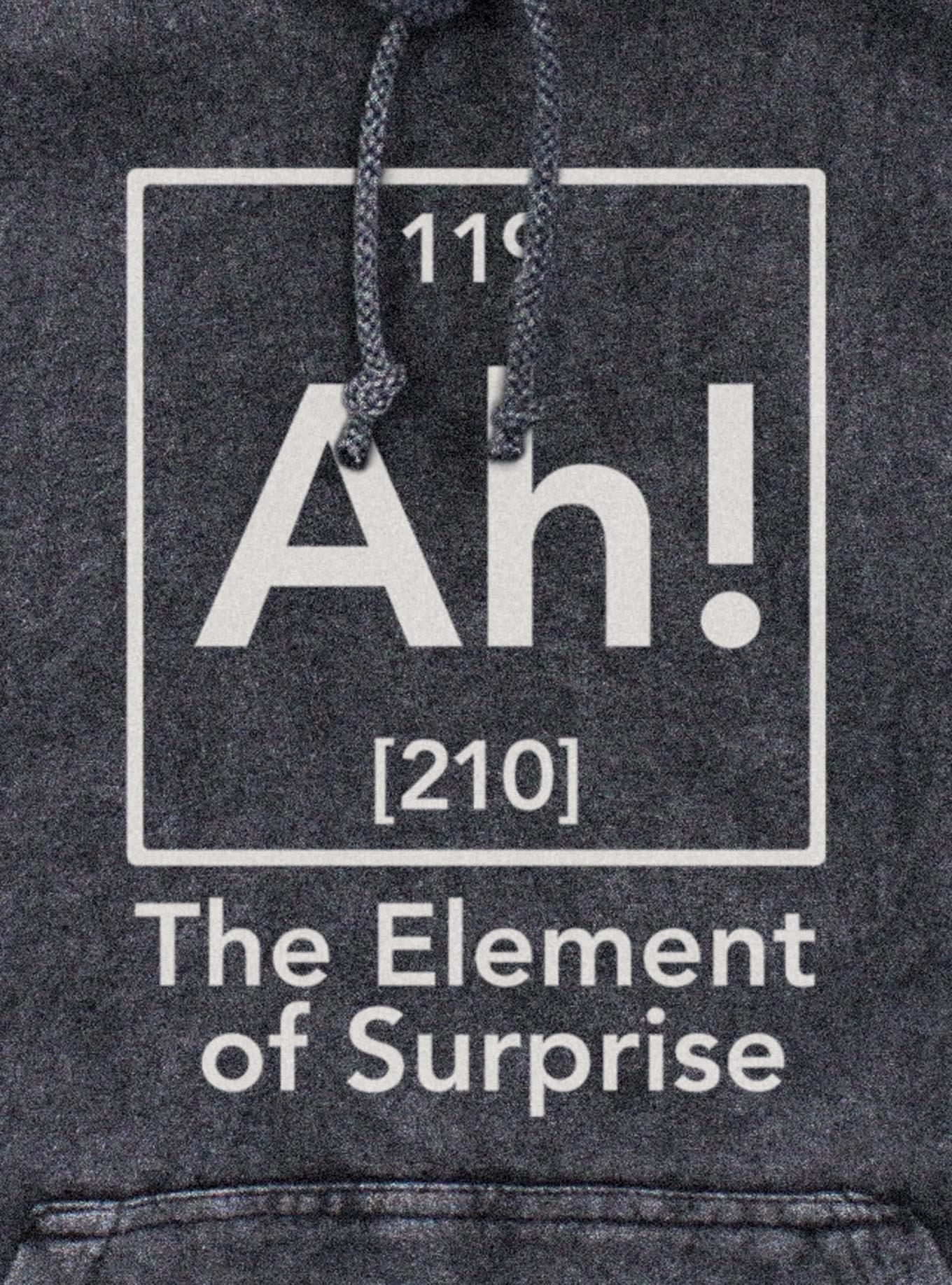 AH Element of Surprise Periodic Table Mineral Wash Hoodie, BLACK, alternate - view 2