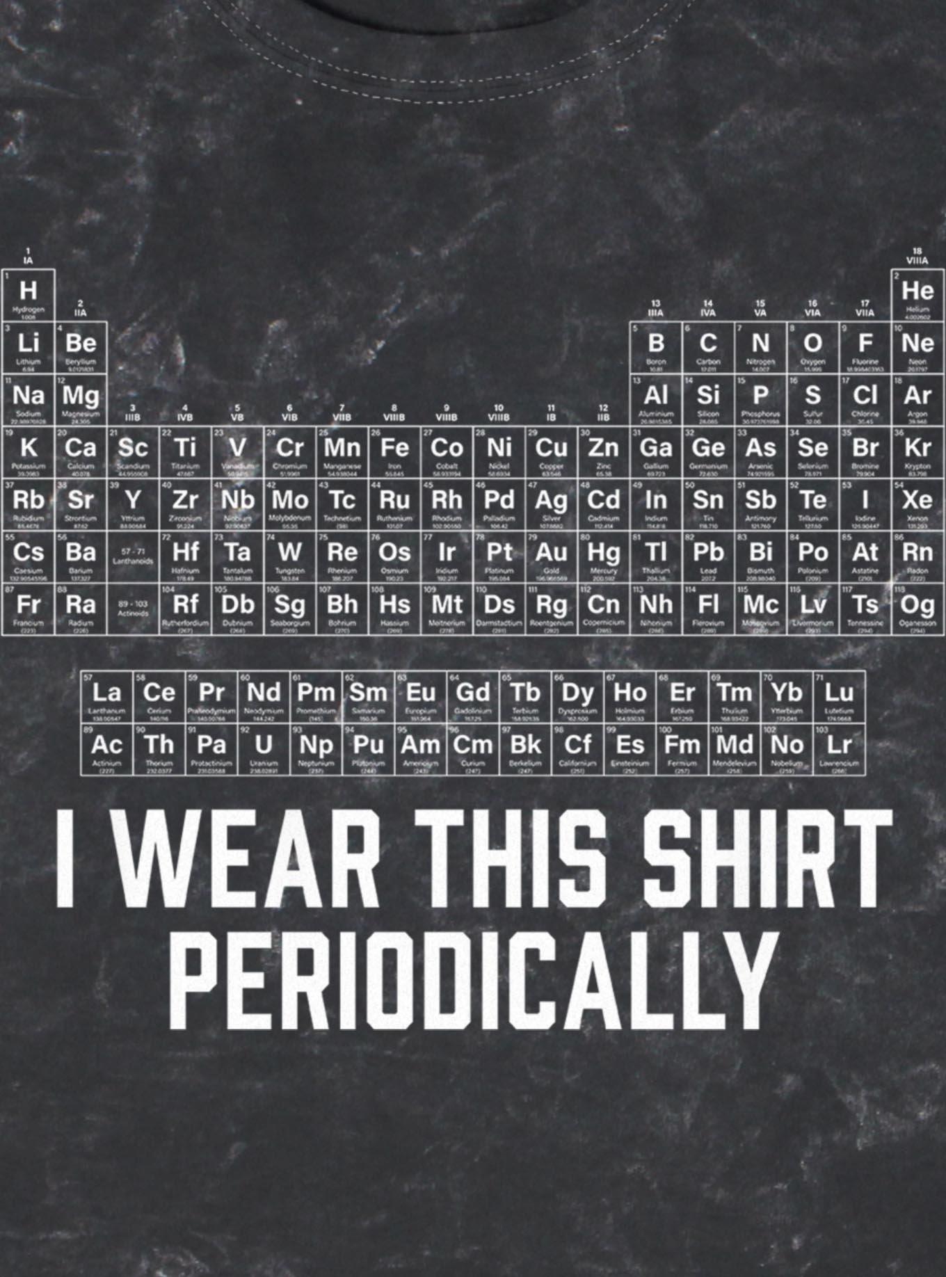 Periodic Table Mineral Wash T-Shirt, BLACK, alternate - view 2