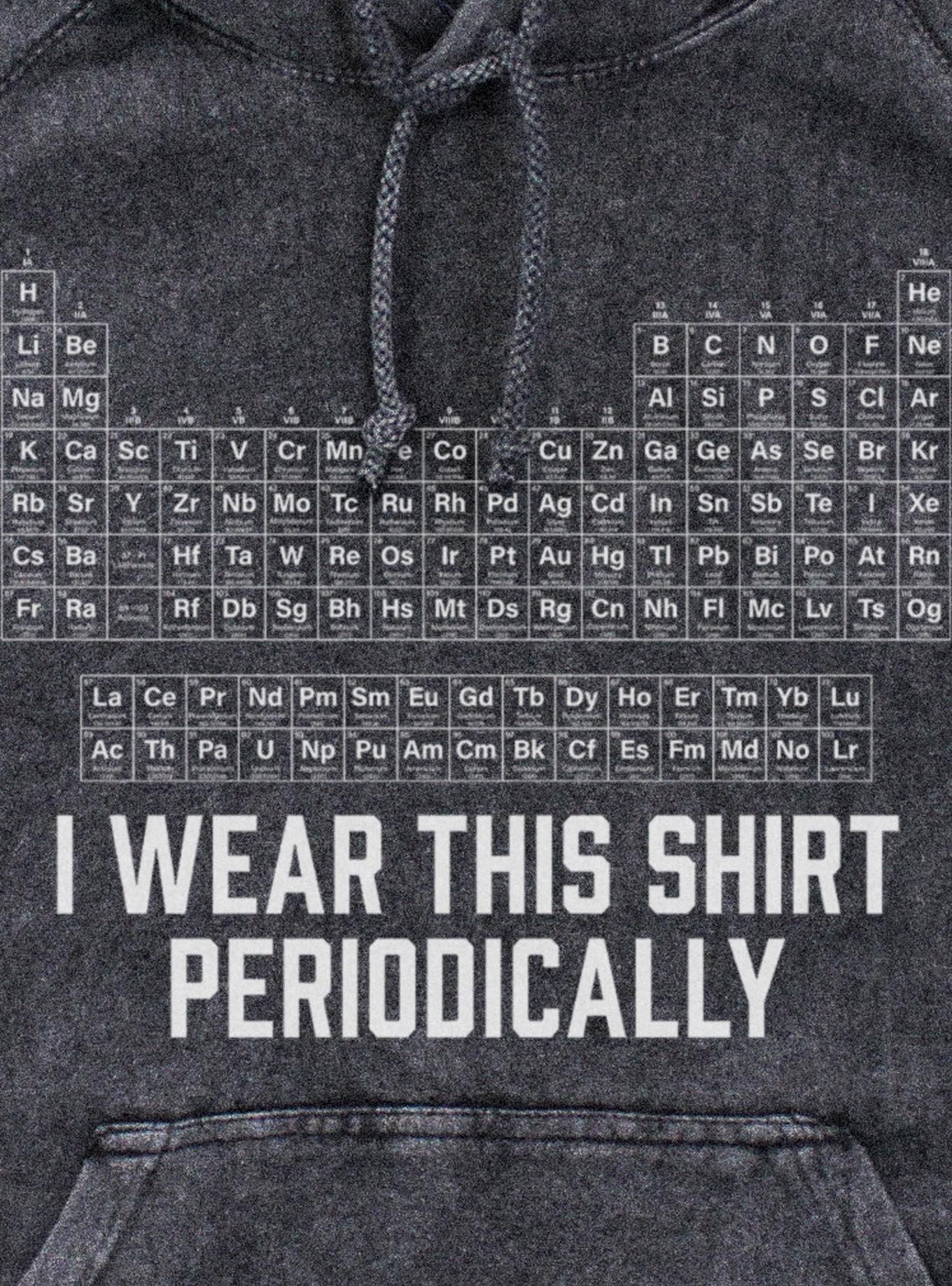 Periodic Table Mineral Wash Hoodie, BLACK, alternate - view 2