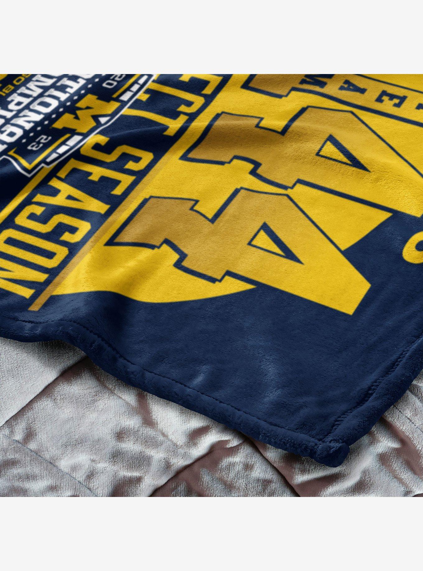 NCAA 2023 FBC Fissure Michigan Silk Touch Throw Blanket, , alternate - view 5