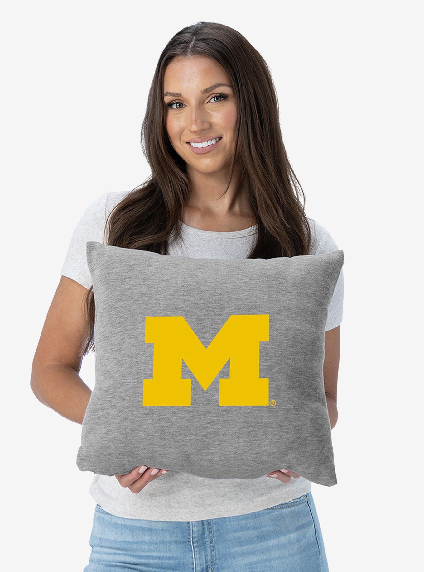 NCAA Michigan Wolverines Logo Sweatshirt Pillow, , hi-res