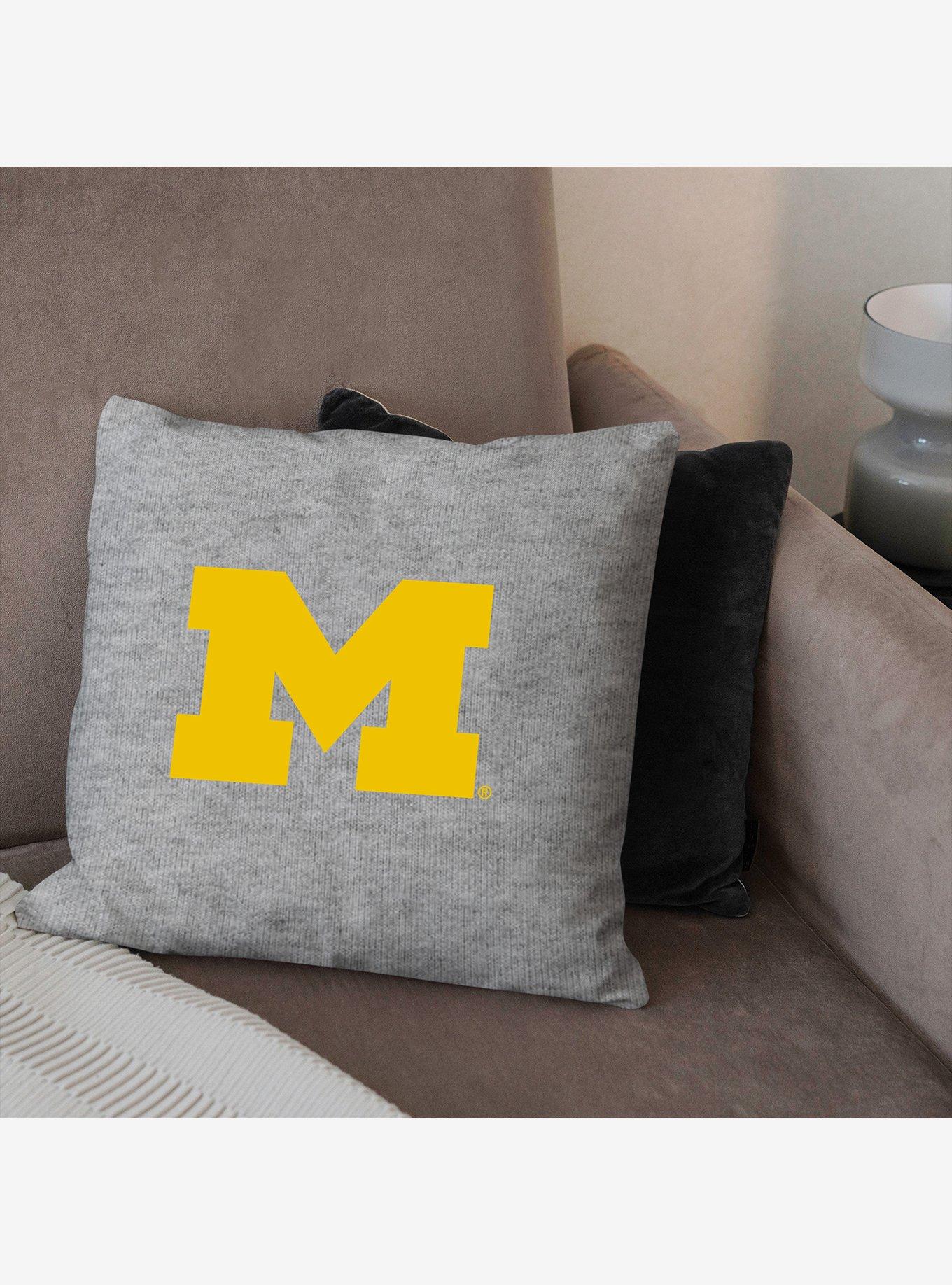 NCAA Michigan Wolverines Logo Sweatshirt Pillow, , alternate - view 3
