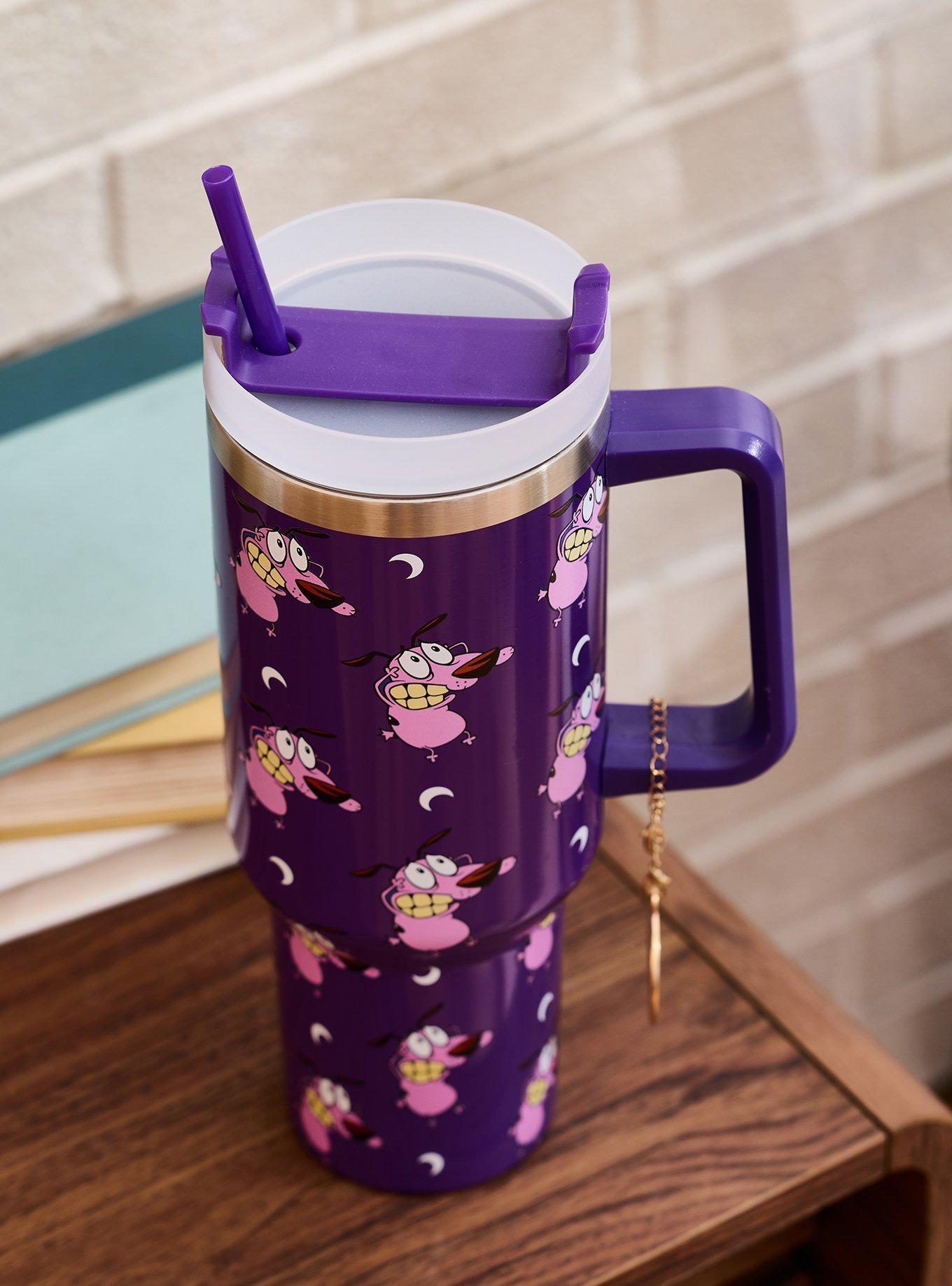 Courage the Cowardly Dog Allover Print Straw Tumbler, , alternate - view 3