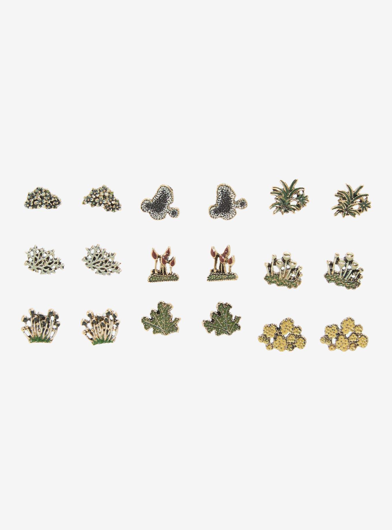 Thorn & Fable Moss Flora Stud Earring Set, , alternate - view 2
