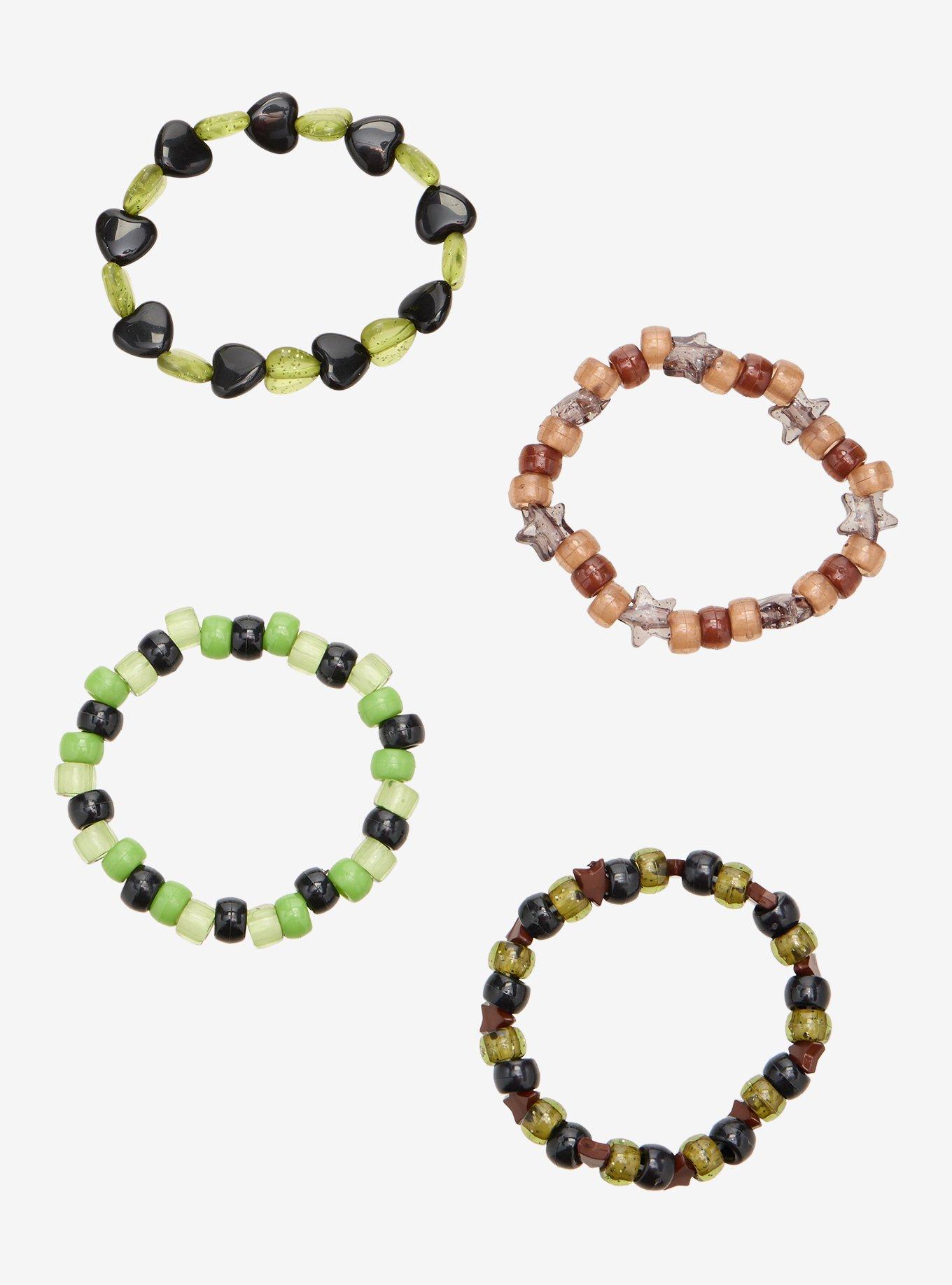 Thorn & Fable Green & Brown Bead Bracelet Set, , alternate - view 2