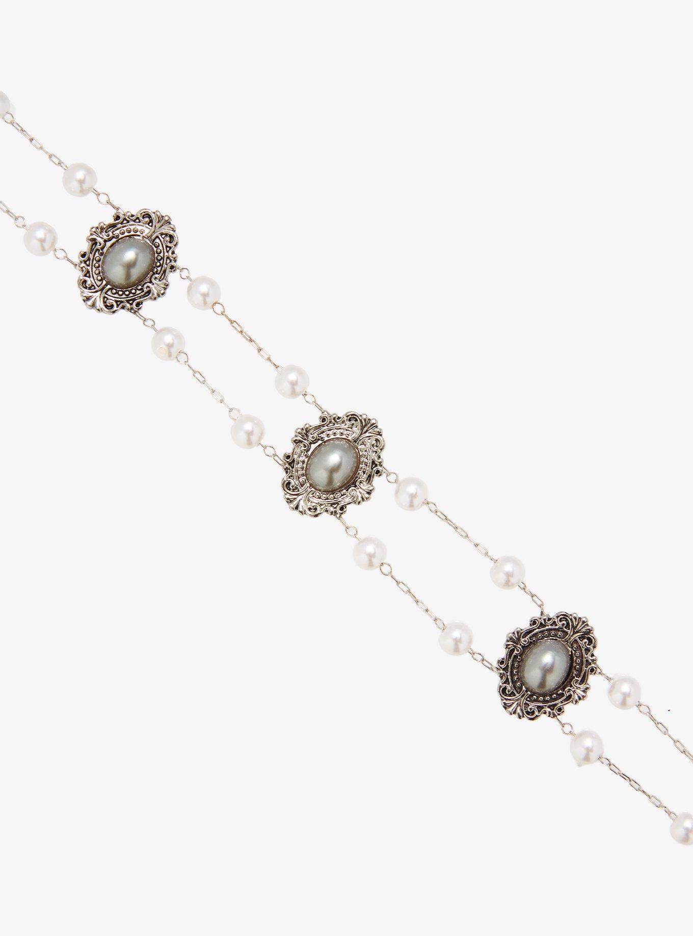 Cosmic Aura Victorian Pearl Choker, , alternate - view 3