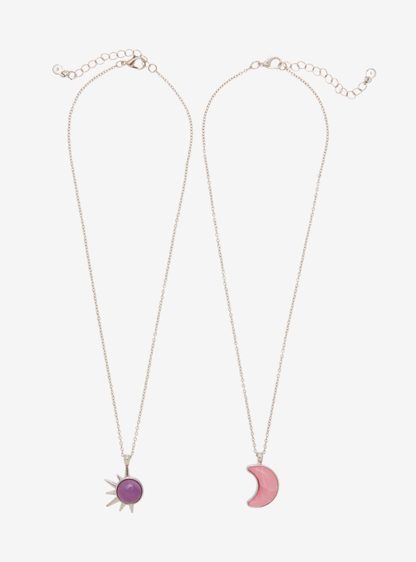 Amethyst & Rose Quartz Best Friend Necklace Set, , alternate - view 2