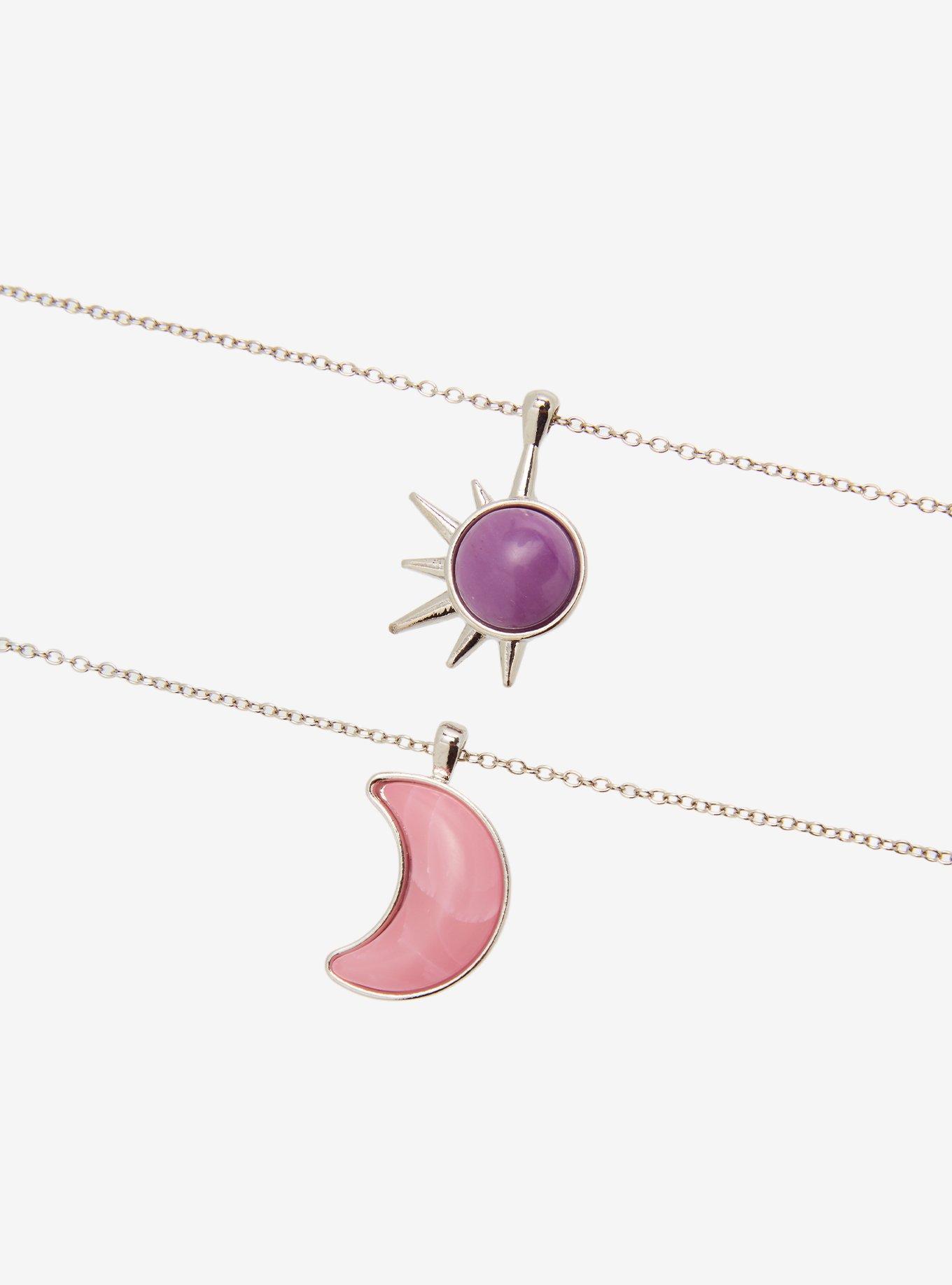 Amethyst & Rose Quartz Best Friend Necklace Set, , alternate - view 3