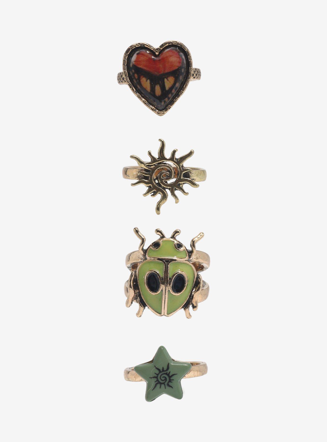 Thorn & Fable Insect Blazing Sun Ring Set, , alternate - view 2
