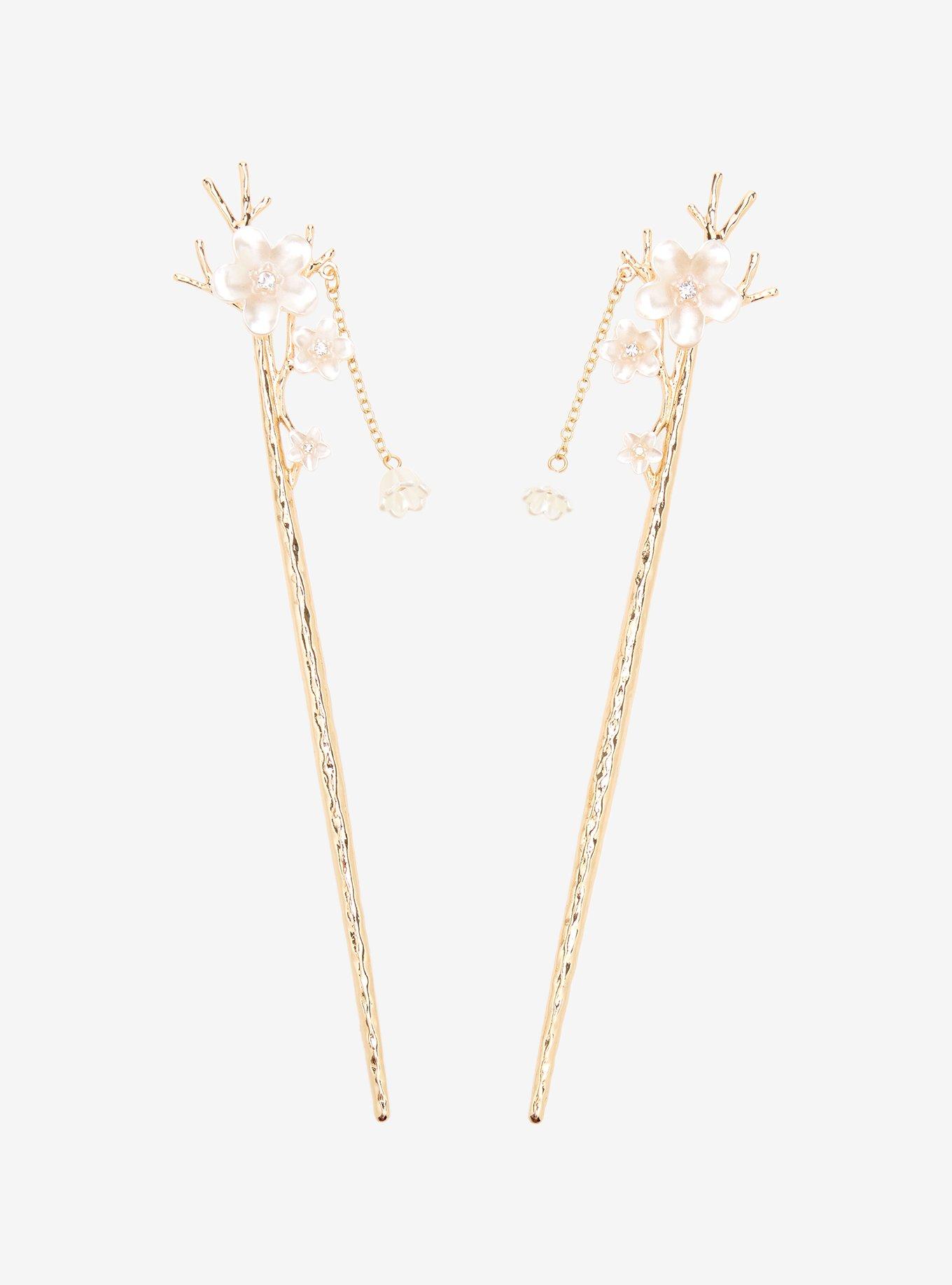 Thorn & Fable Floral Branch Hair Stick Set, , alternate - view 2