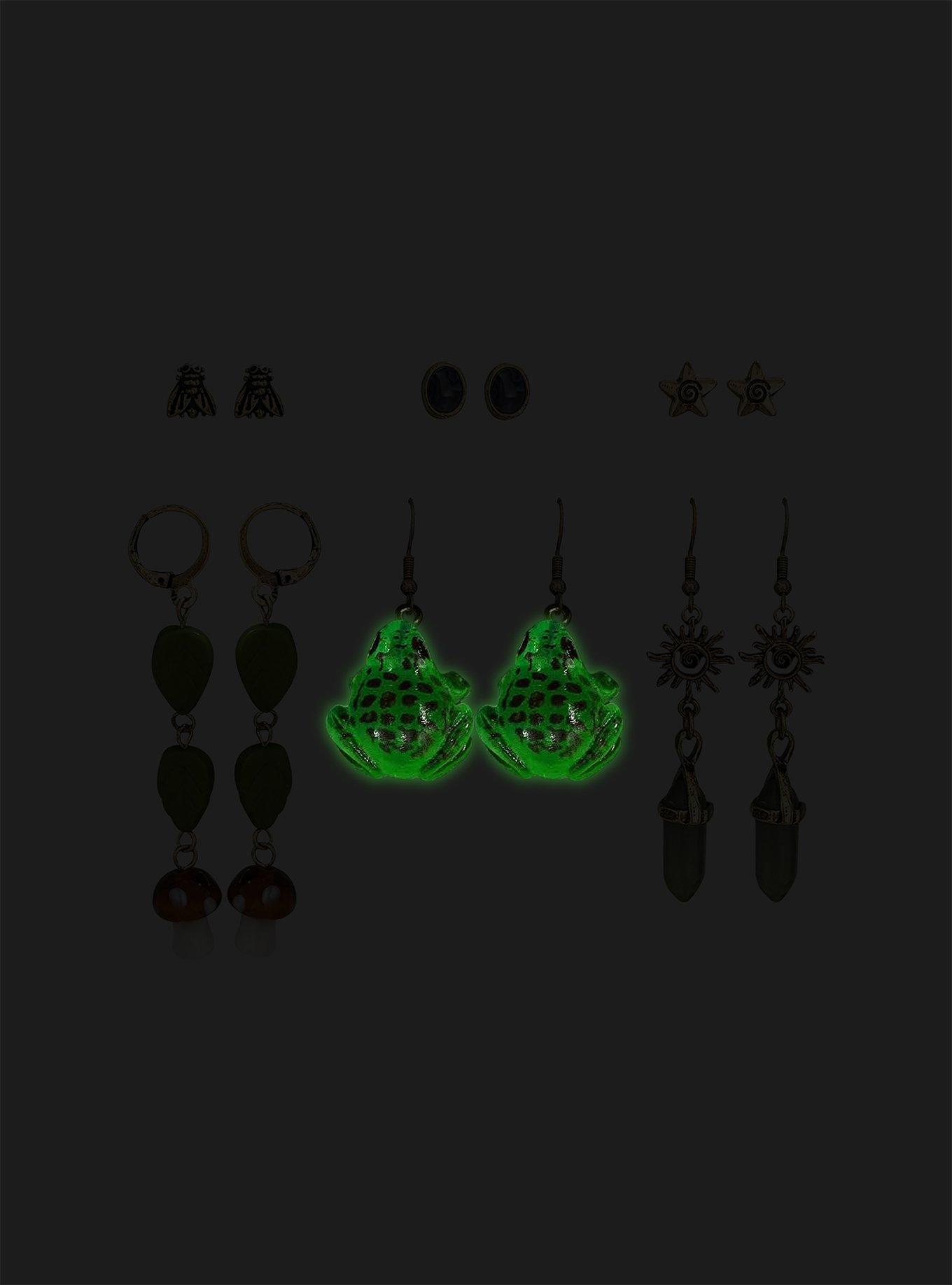 Thorn & Fable Frog Glow-In-The-Dark Earring Set, , alternate - view 3