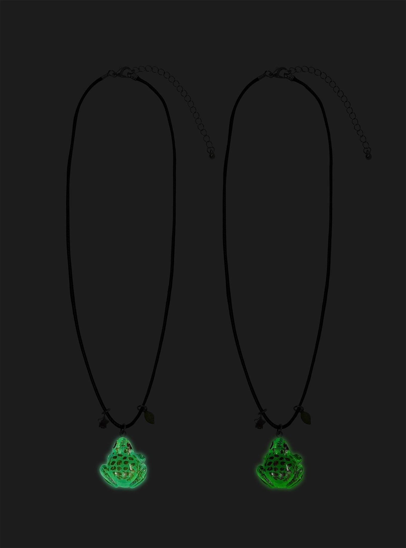 Thorn & Fable Frog Glow-In-The-Dark Best Friend Necklace Set, , alternate - view 3