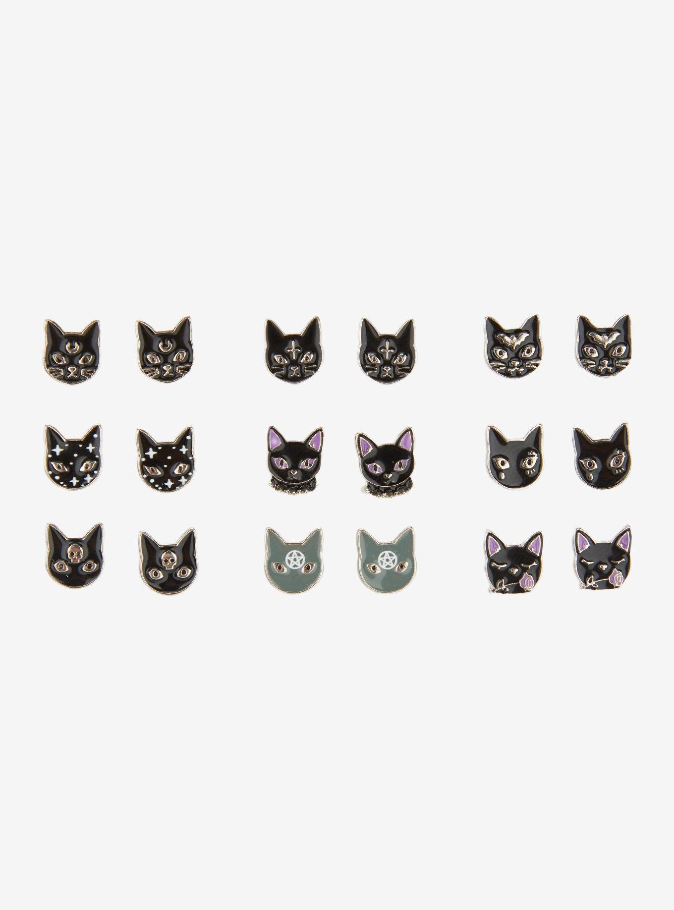 Cosmic Aura Cat Familiars Stud Earring Set, , alternate - view 2