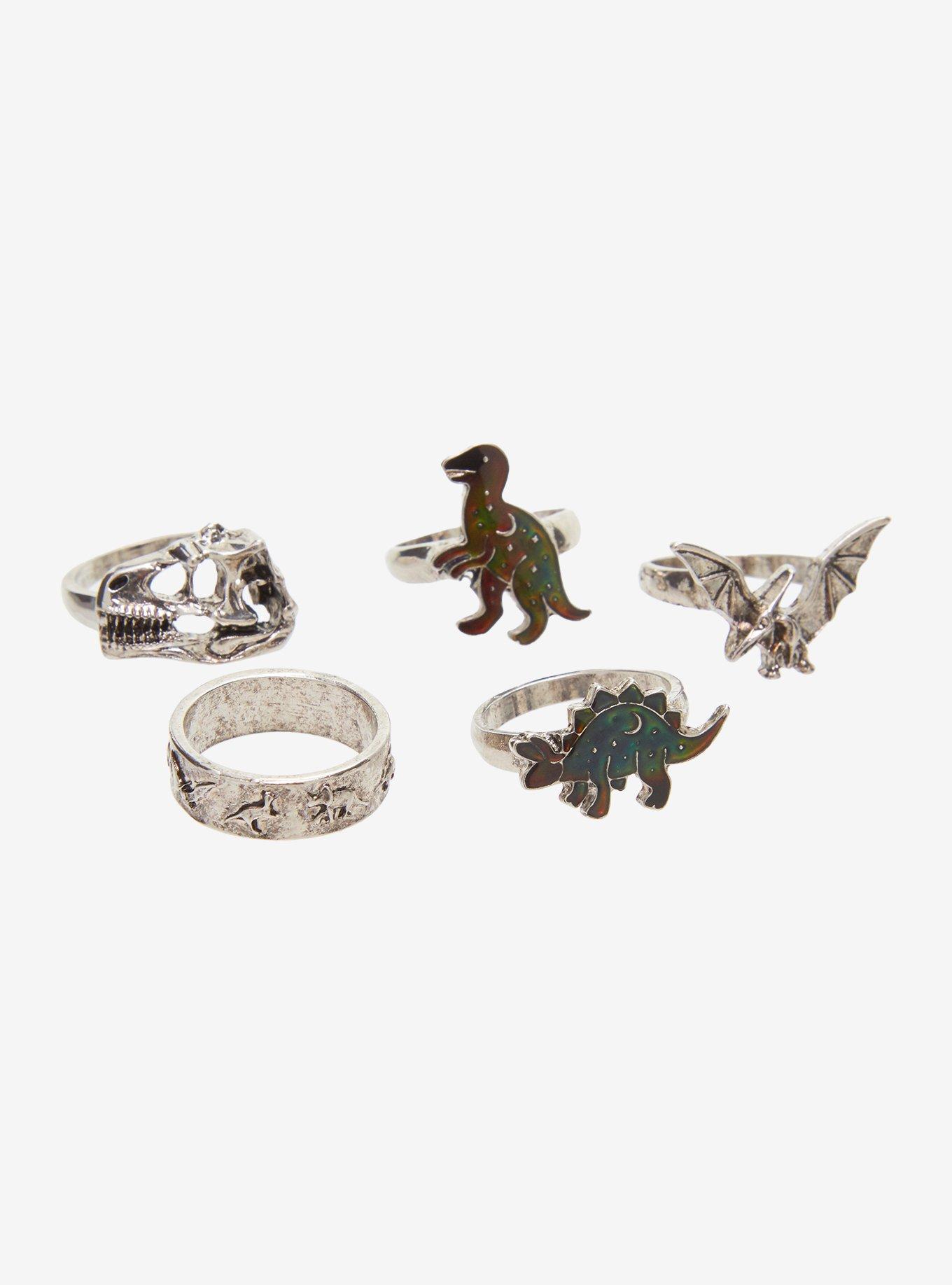 Dinosaur Fossil Mood Ring Set, , alternate - view 4