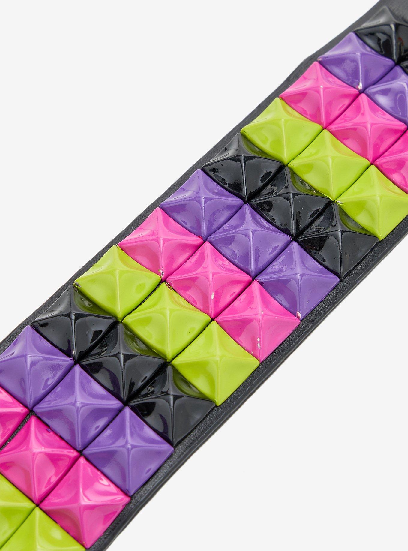 Multicolor Pyramid Cuff Bracelet, , alternate - view 4