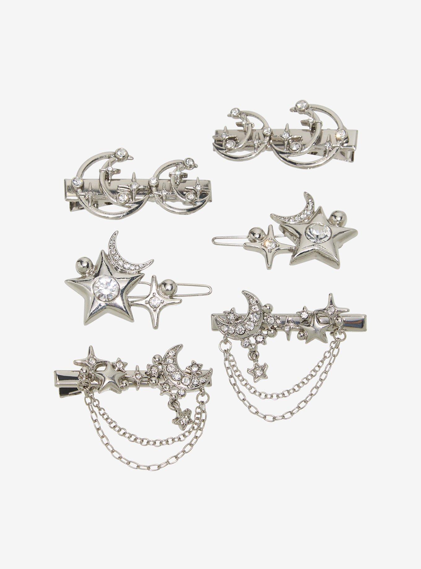 Sweet Society Moon & Star Hair Clip Set, , alternate - view 2