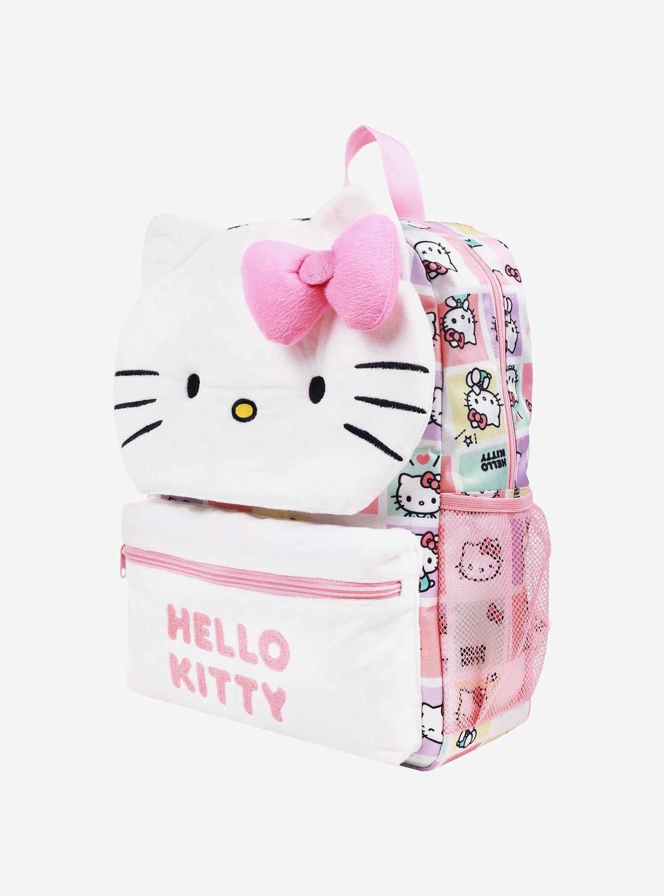 Hello Kitty Plush Face Backpack with 3D Bow, , alternate - view 3