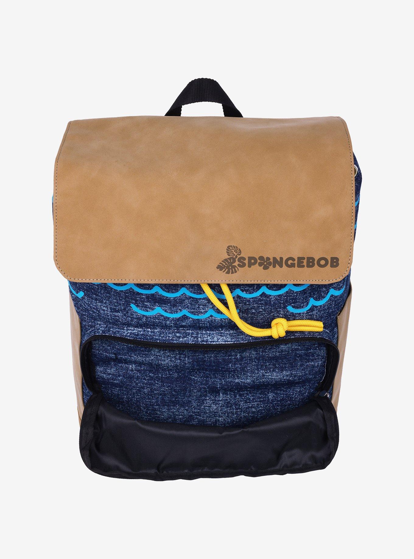 SpongeBob SquarePants Denim & Nubuck Backpack with Embroidered Patch, , alternate - view 5