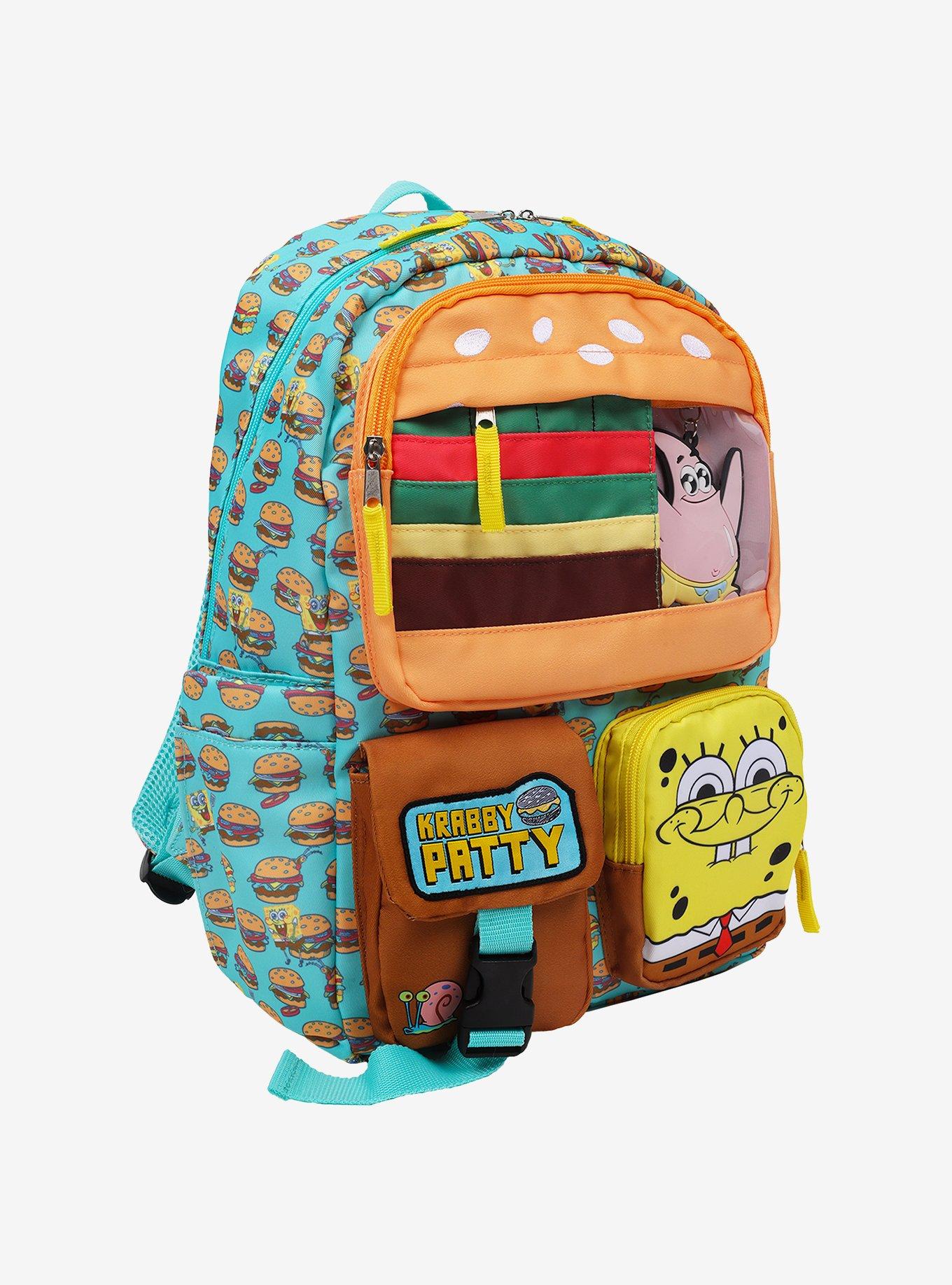SpongeBob SquarePants Krabby Patty Peekaboo Backpack with Character Pockets, , hi-res
