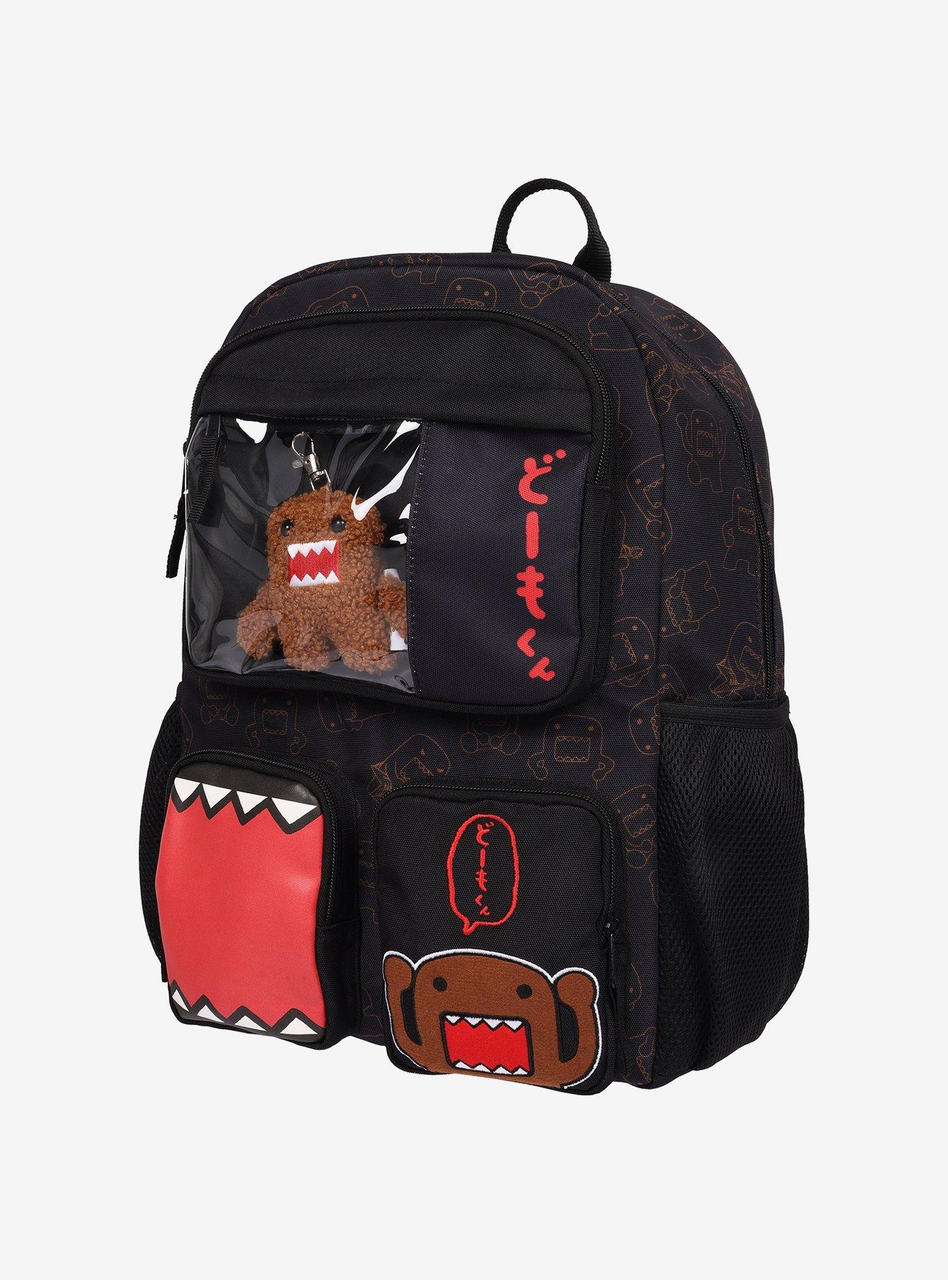 Domo Character Backpack with Clear Window Pocket & Plush Clip Keychain, , alternate - view 3