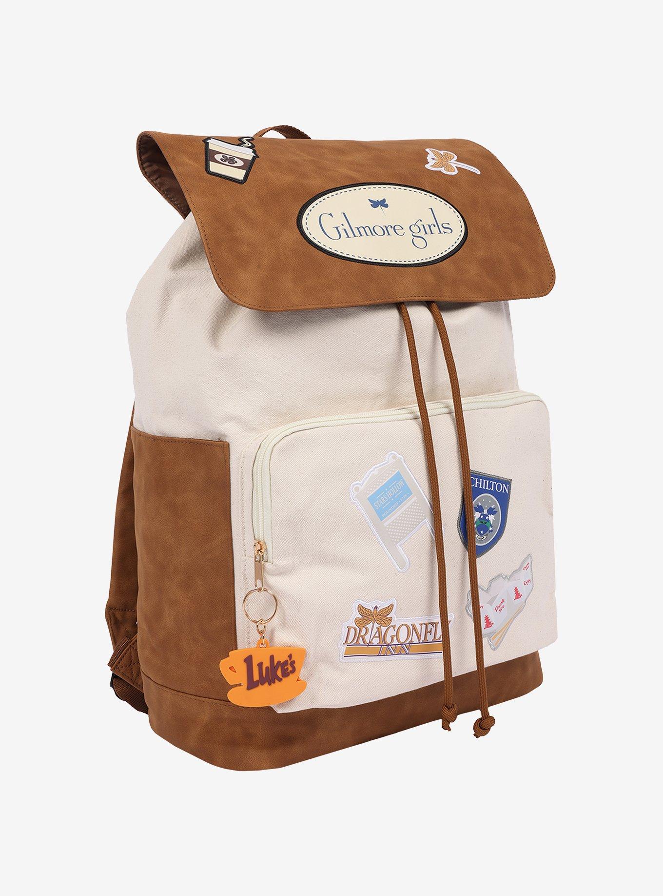 Gilmore Girls Stars Hollow Canvas Backpack with Faux Leather Trim, Laptop Sleeve & Charm Keychain, , hi-res