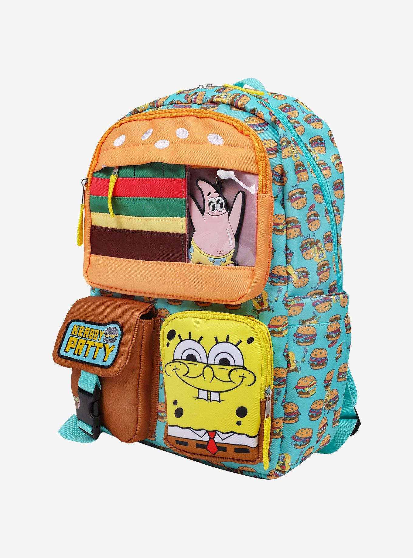 SpongeBob SquarePants Krabby Patty Peekaboo Backpack with Character Pockets, , alternate - view 3