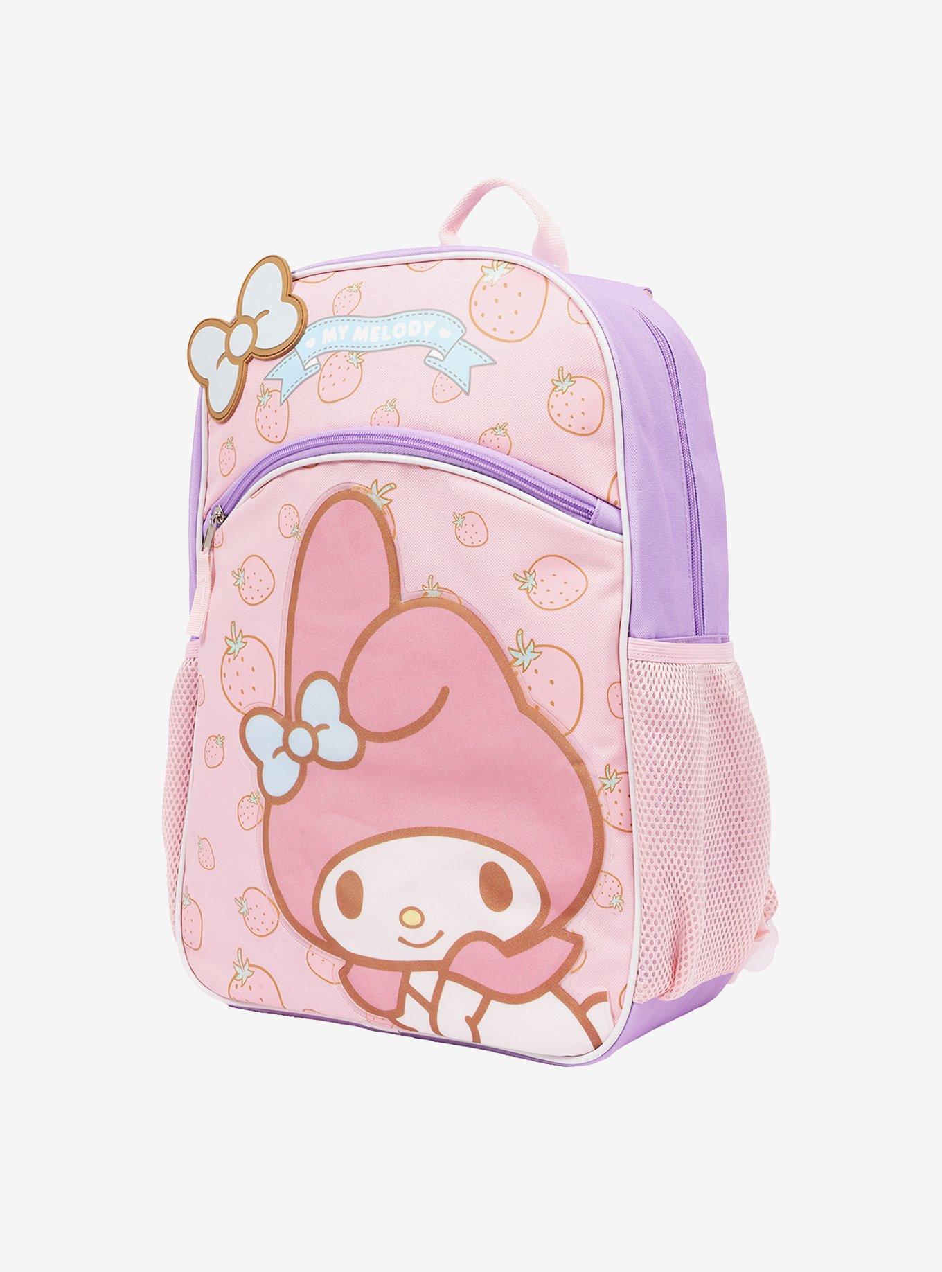 My Melody Berry Bow Full-Size Halfmoon Backpack, , alternate - view 3