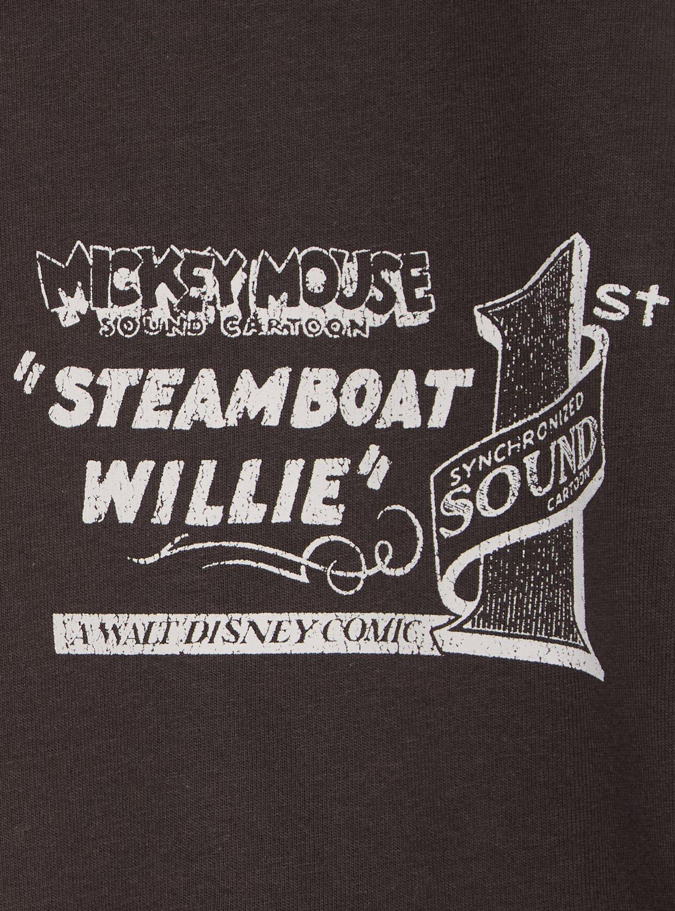 Disney Mickey Mouse Steamboat Willie T-Shirt - BoxLunch Exclusive, BLACK, alternate - view 3