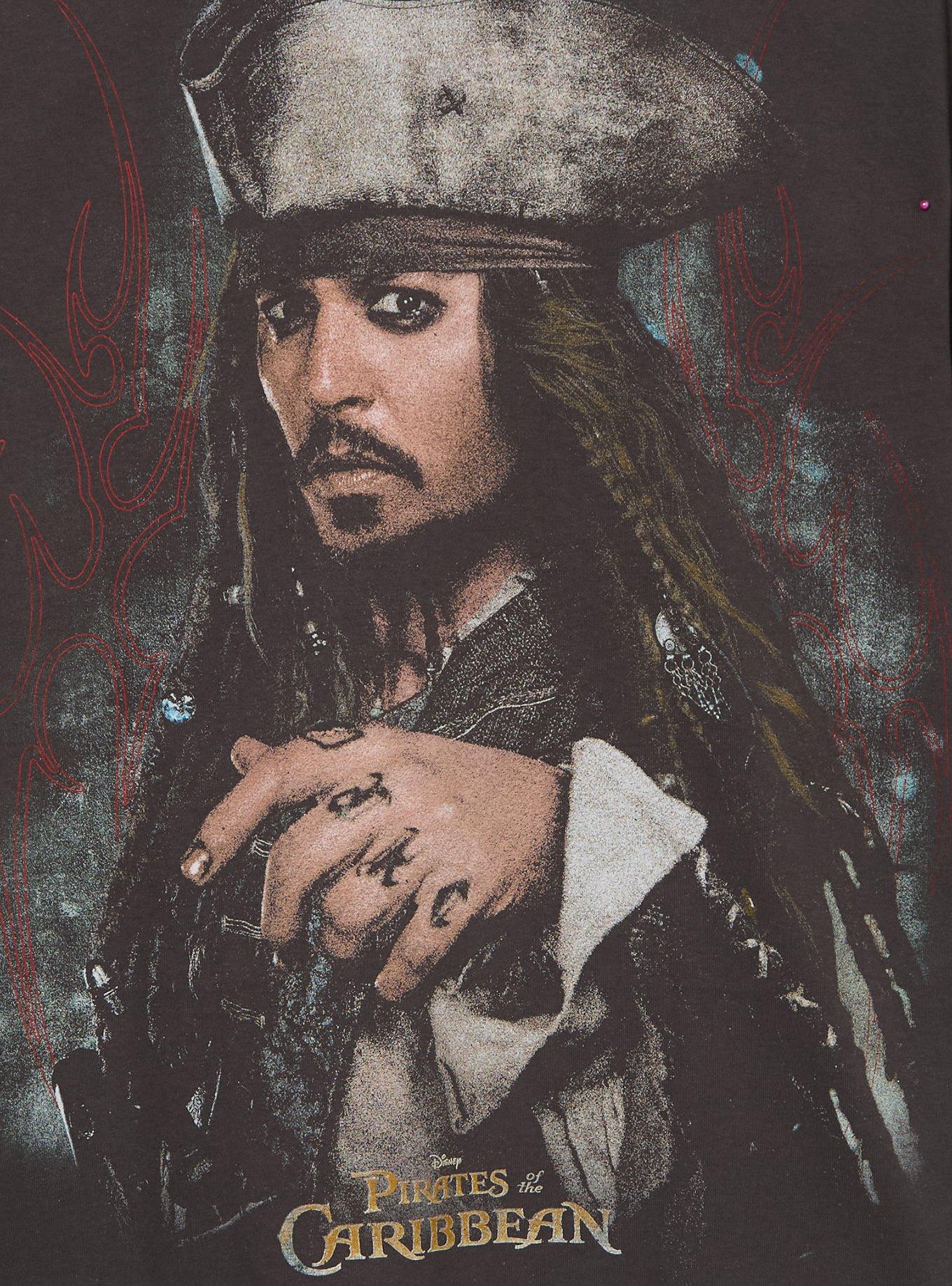 Disney Pirates of the Caribbean Jack Sparrow Jumbo Print T-Shirt - BoxLunch Exclusive
