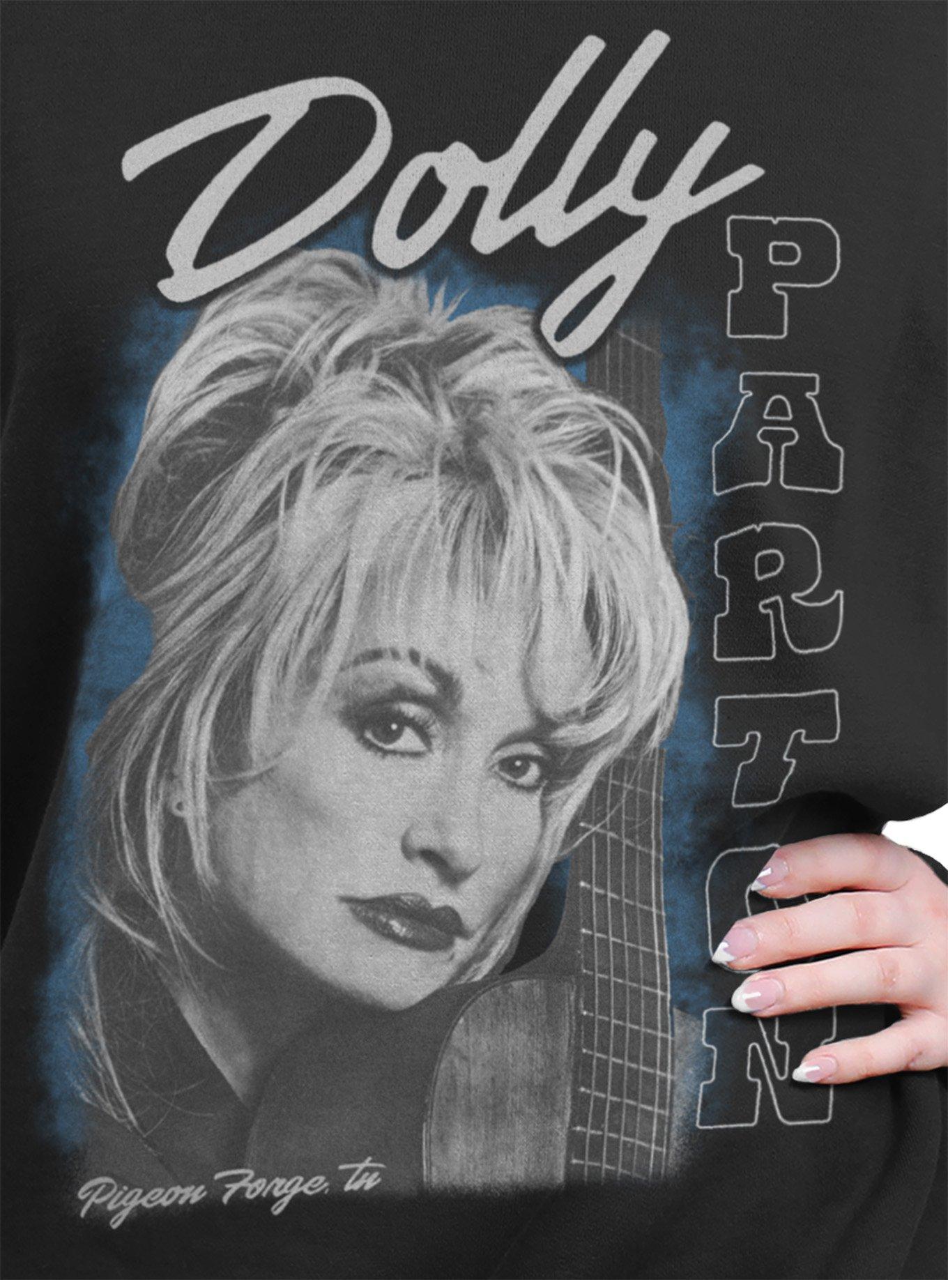 Dolly Parton Guitar Portrait Girls Oversized Sweatshirt, , hi-res